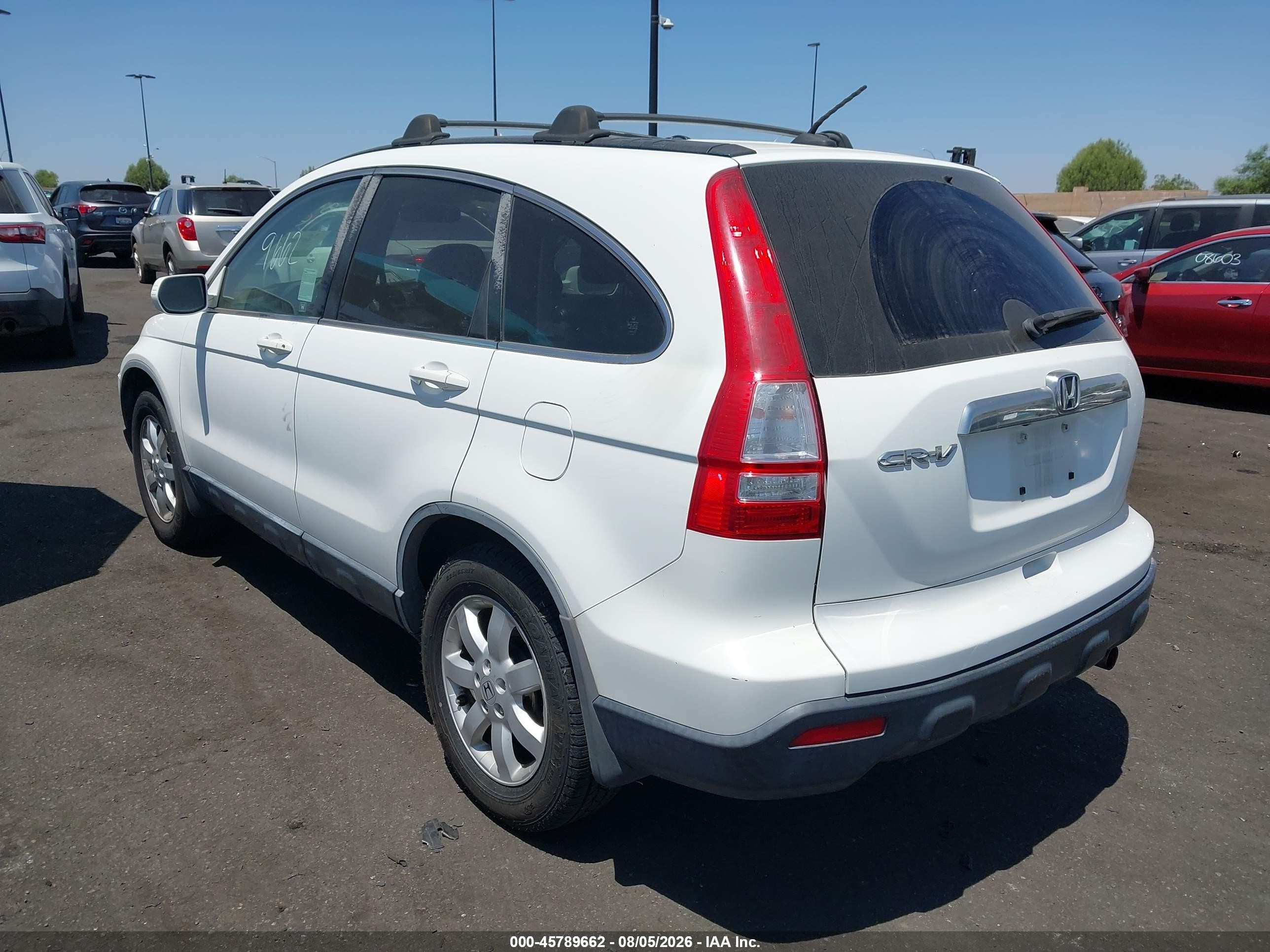 2009 Honda Cr-v Ex-l White vin: JHLRE38739C006403