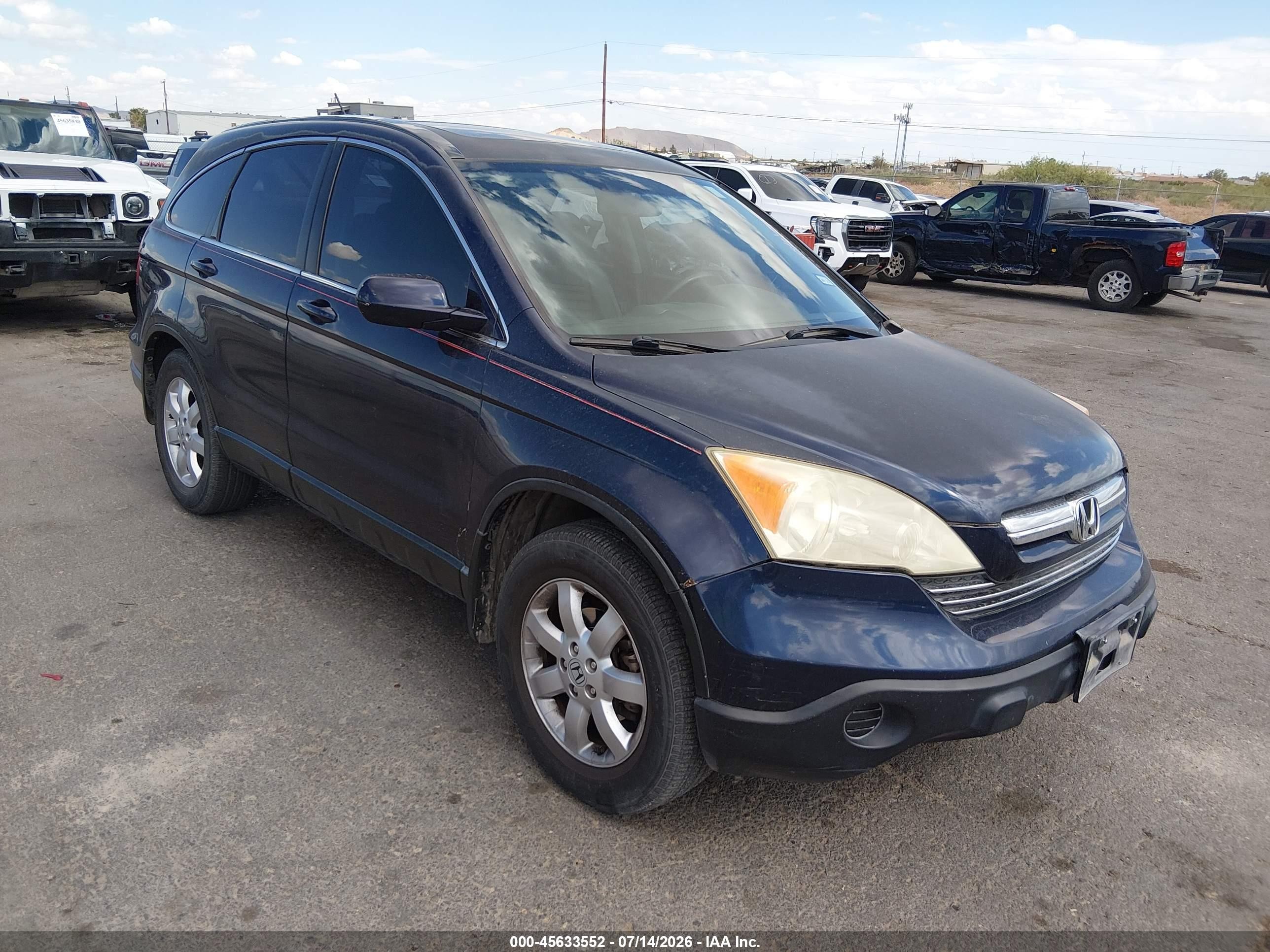 2007 Honda Cr-v Ex-l Blue vin: JHLRE38747C017987