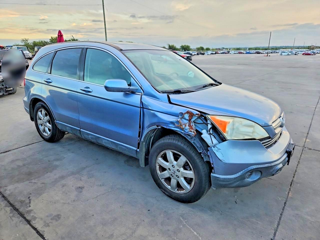 2007 Honda Cr-v Exl Blue vin: JHLRE38747C065344