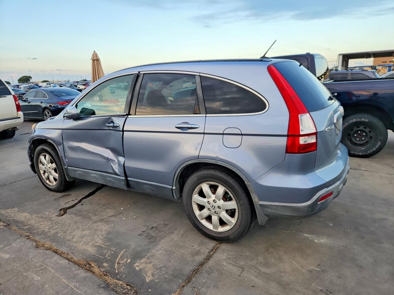 2007 Honda Cr-v Exl Blue vin: JHLRE38747C065344