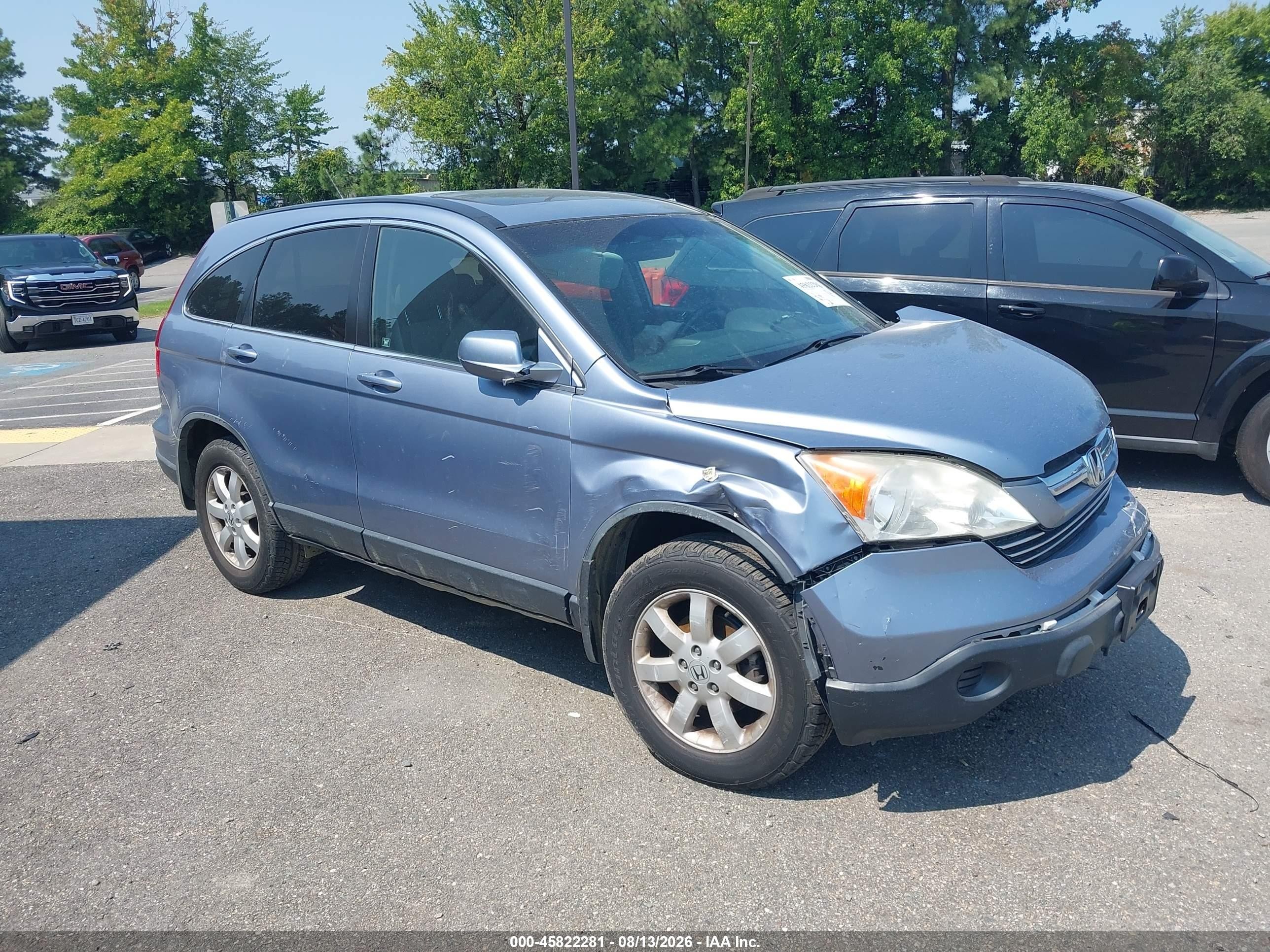 2007 Honda Cr-v Ex-l Blue vin: JHLRE38747C067241