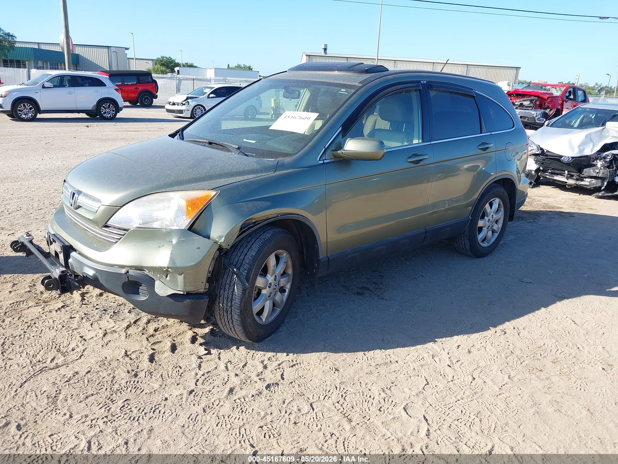 2007 Honda Cr-v Ex-l Зеленый vin: JHLRE38747C075064