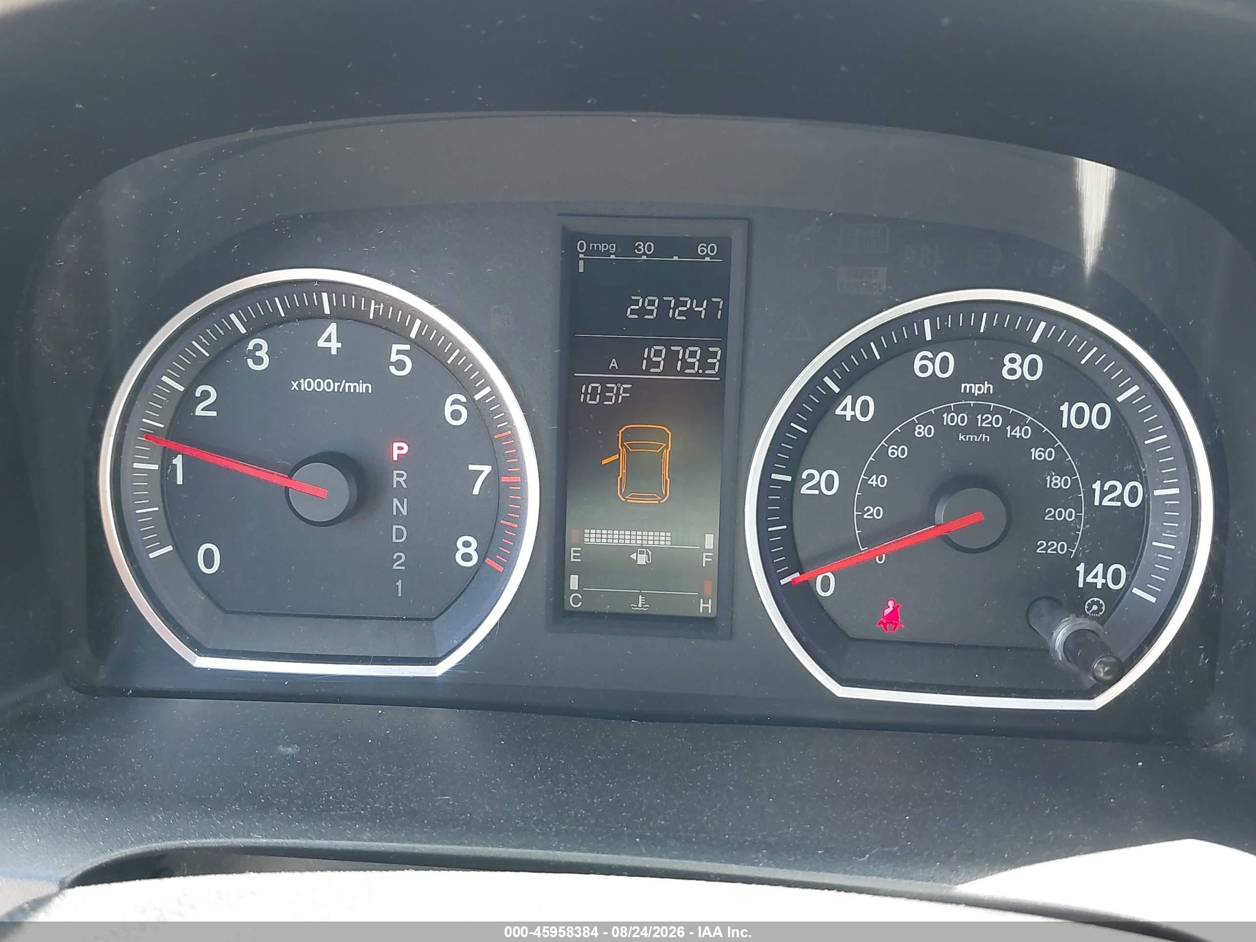 2008 Honda Cr-v Ex-l Blue vin: JHLRE38748C031762