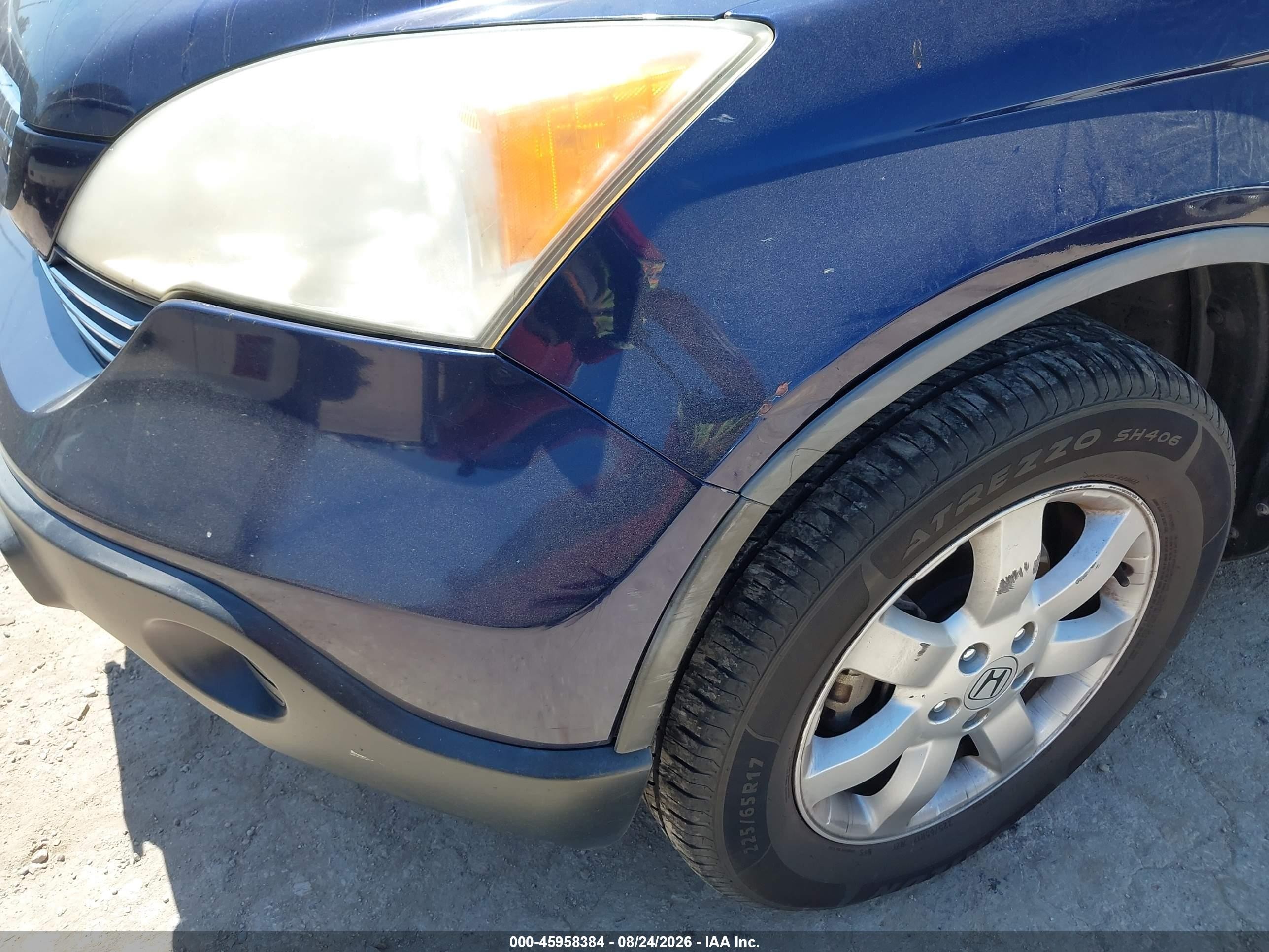 2008 Honda Cr-v Ex-l Blue vin: JHLRE38748C031762