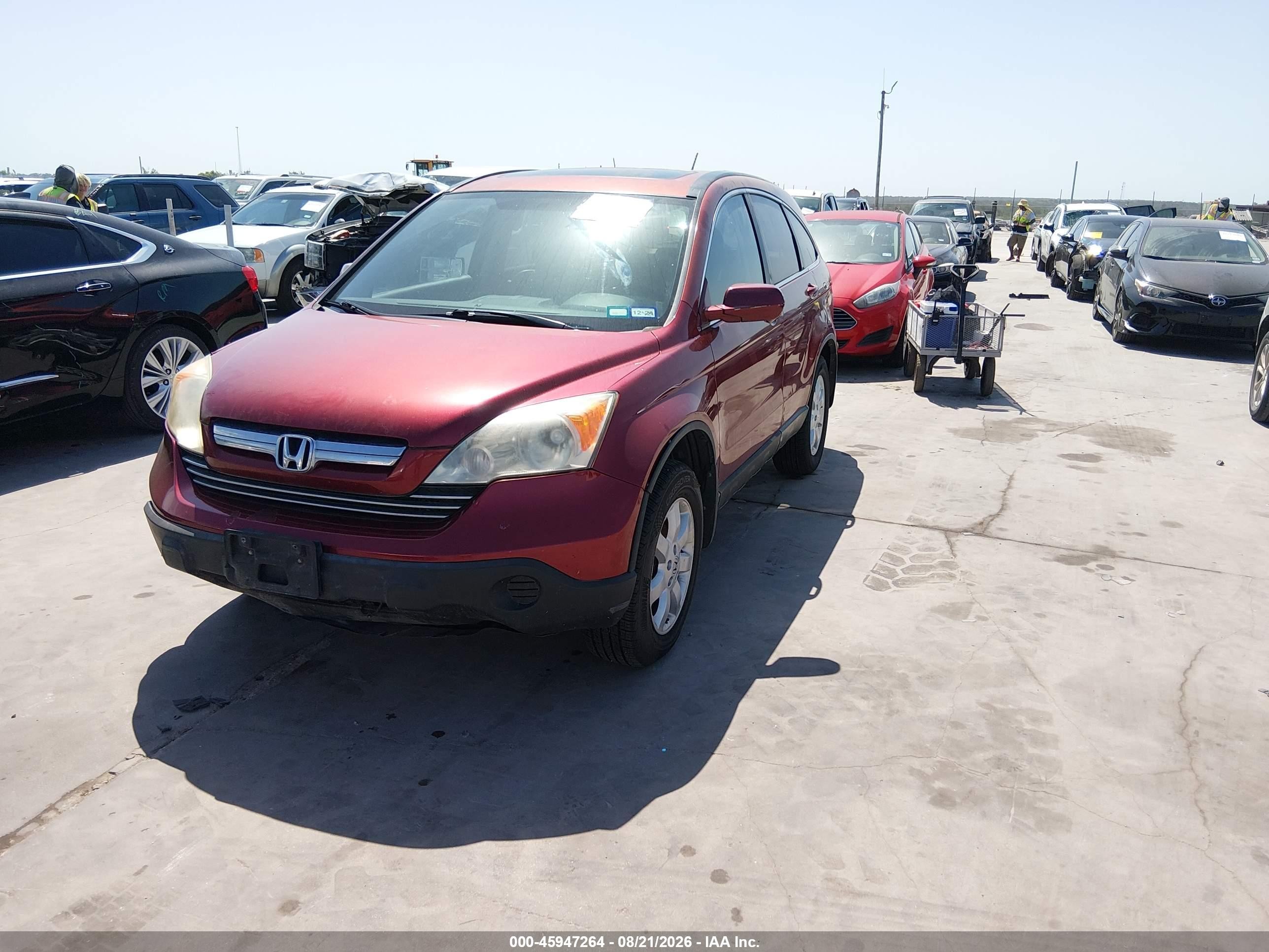2009 Honda Cr-v Ex-l Maroon vin: JHLRE38749C000206