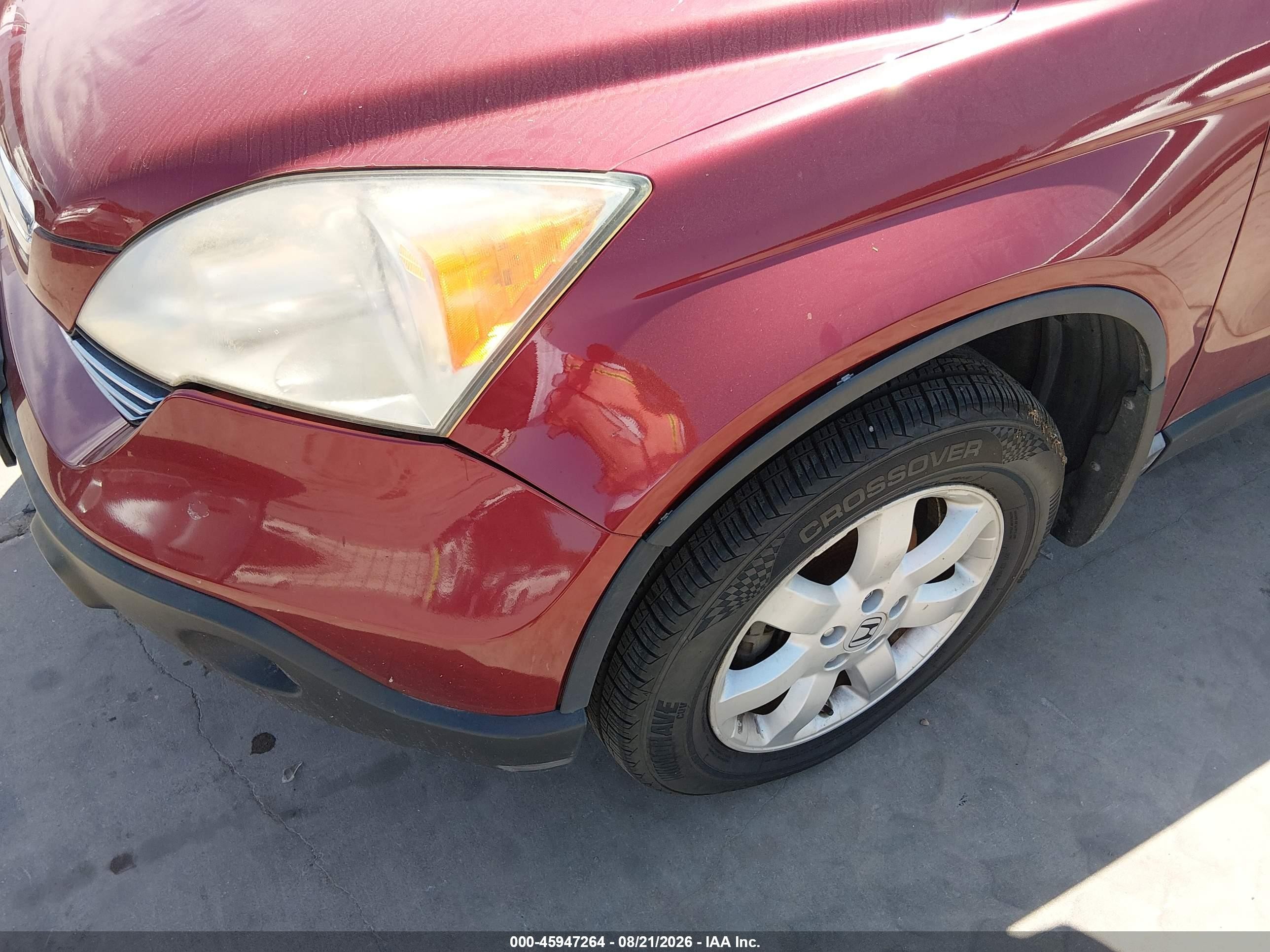 2009 Honda Cr-v Ex-l Maroon vin: JHLRE38749C000206