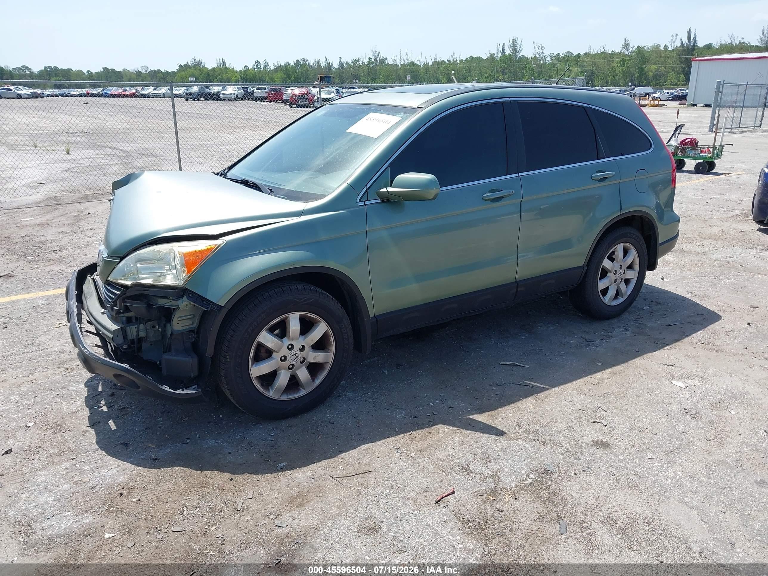 2007 Honda Cr-v Ex-l Green vin: JHLRE38757C050593