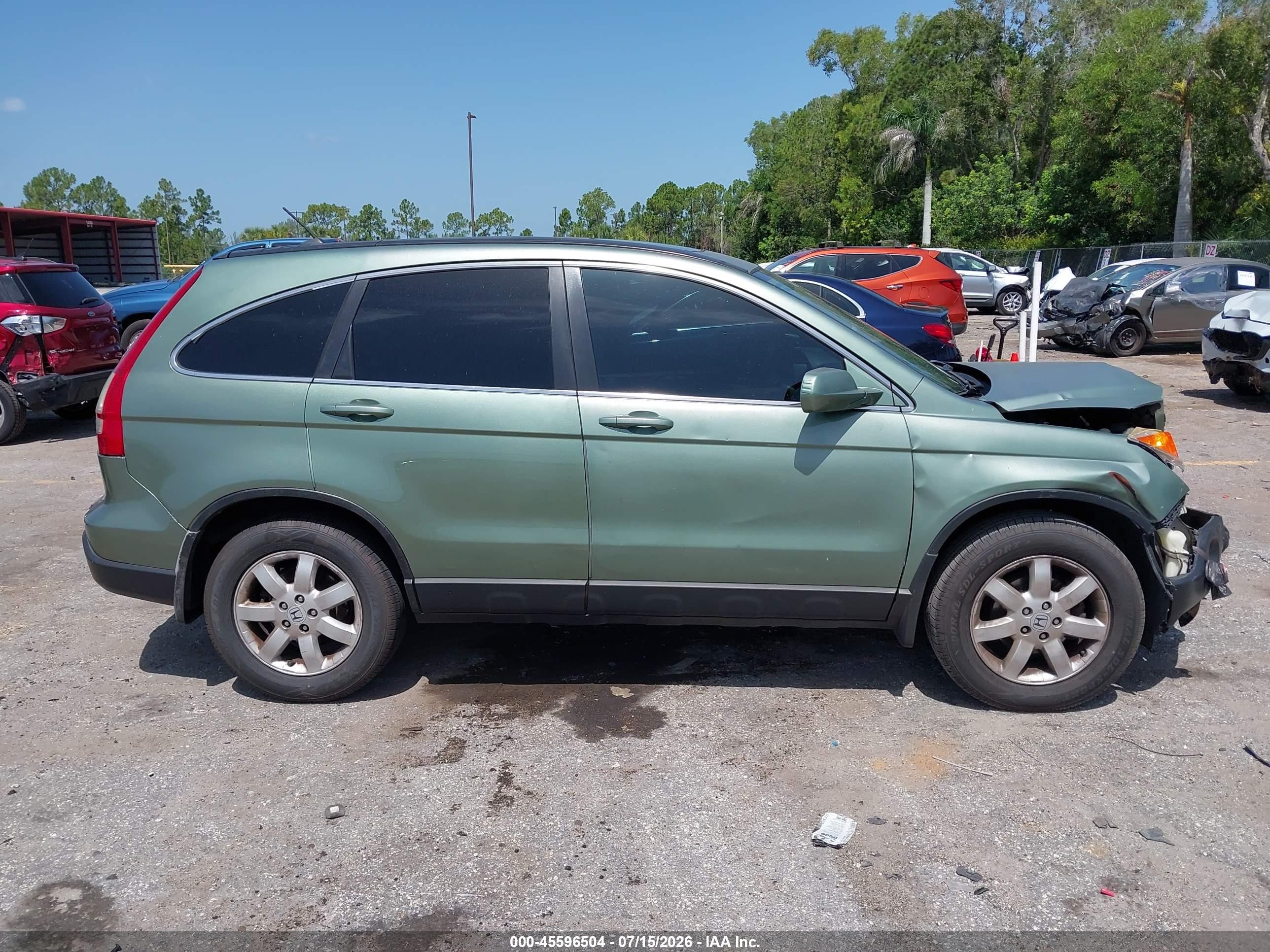 2007 Honda Cr-v Ex-l Green vin: JHLRE38757C050593