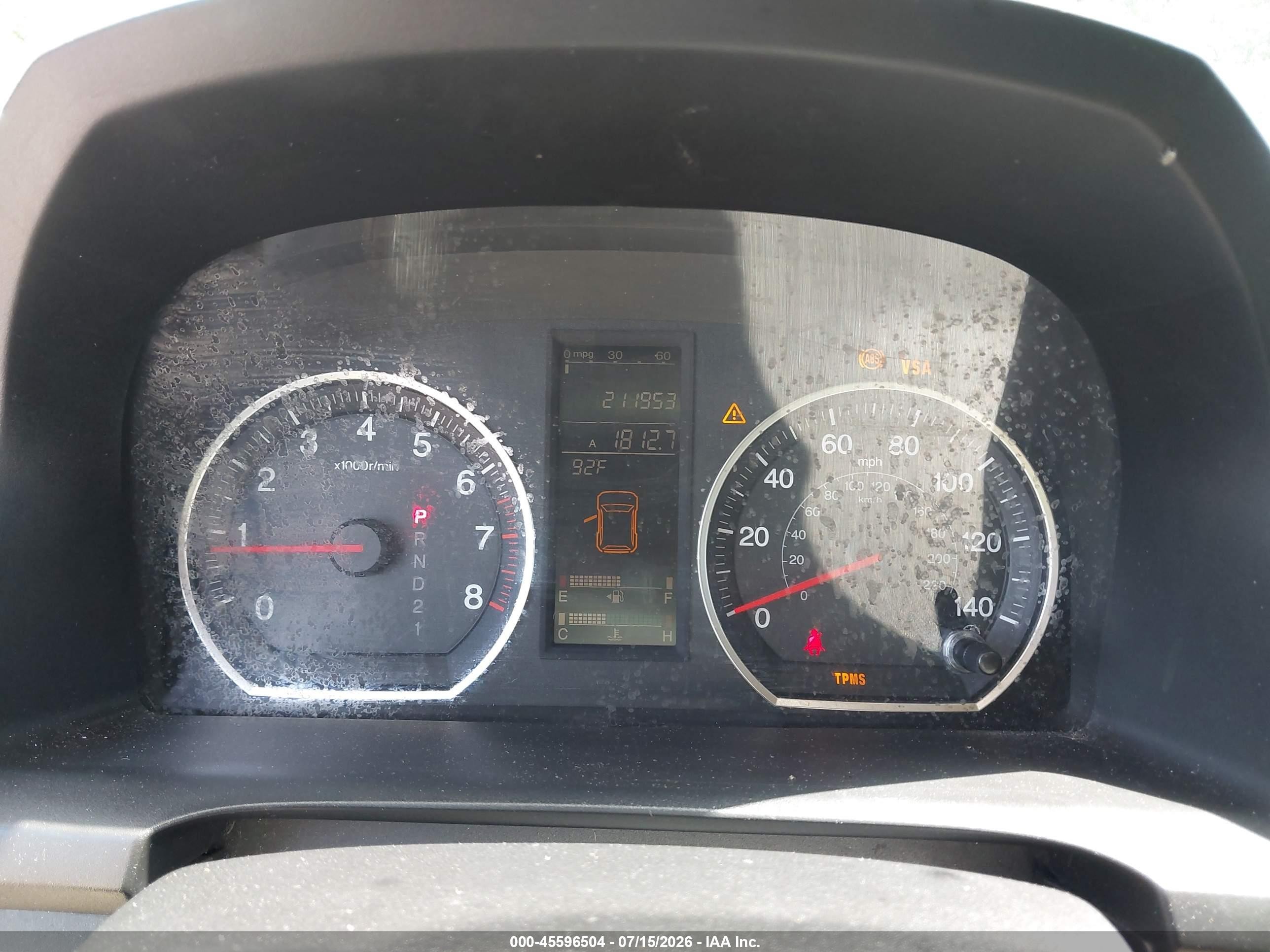 2007 Honda Cr-v Ex-l Green vin: JHLRE38757C050593