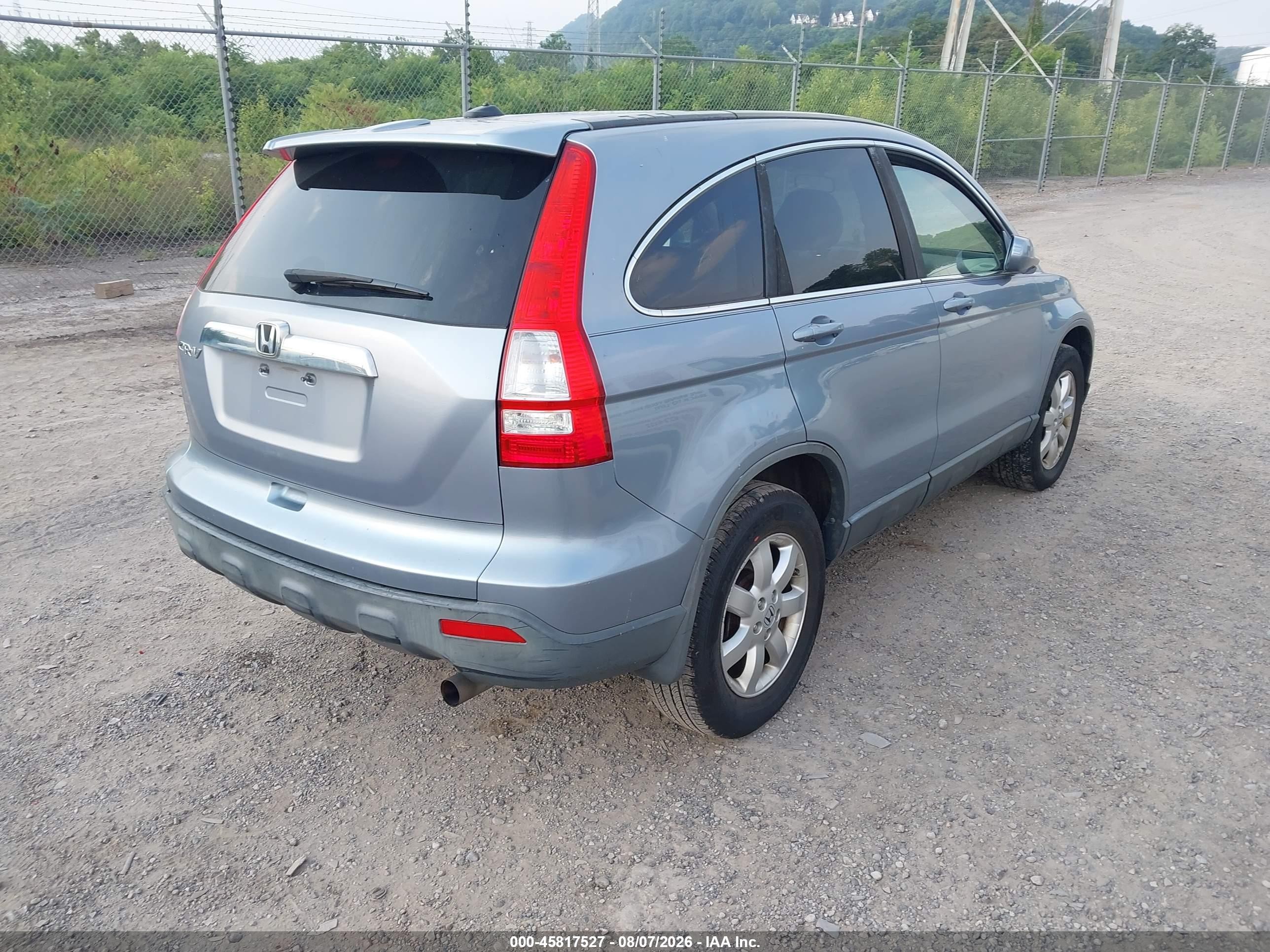 2008 Honda Cr-v Ex-l Light Blue vin: JHLRE38758C015635