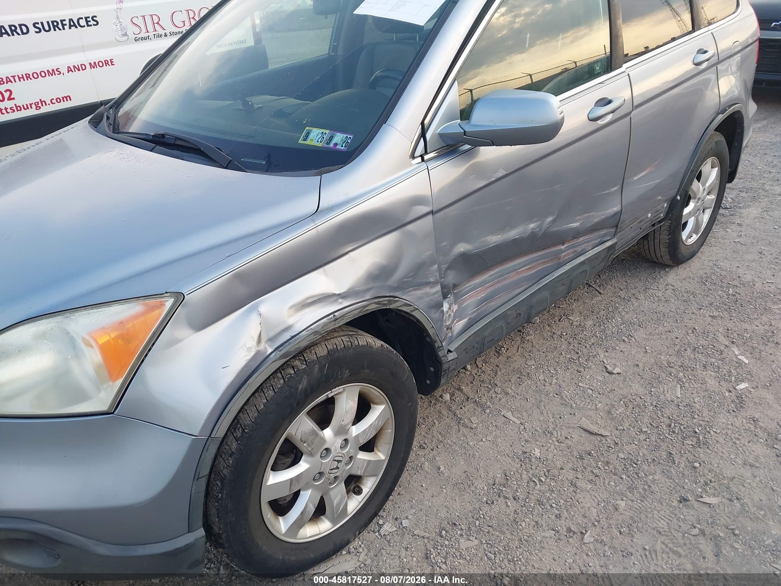 2008 Honda Cr-v Ex-l Light Blue vin: JHLRE38758C015635