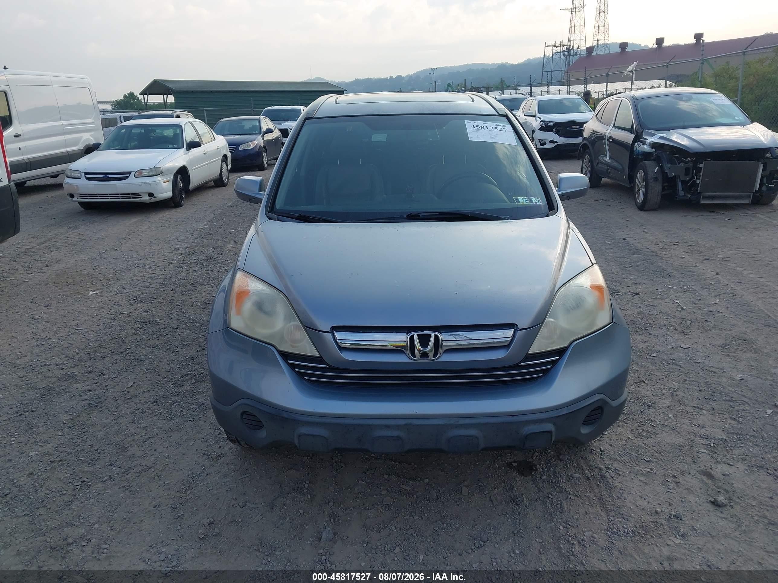 2008 Honda Cr-v Ex-l Light Blue vin: JHLRE38758C015635