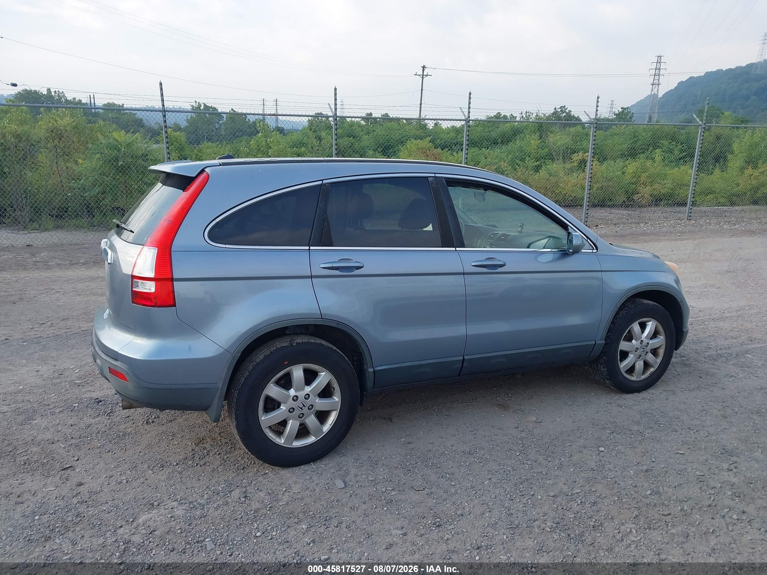 2008 Honda Cr-v Ex-l Light Blue vin: JHLRE38758C015635