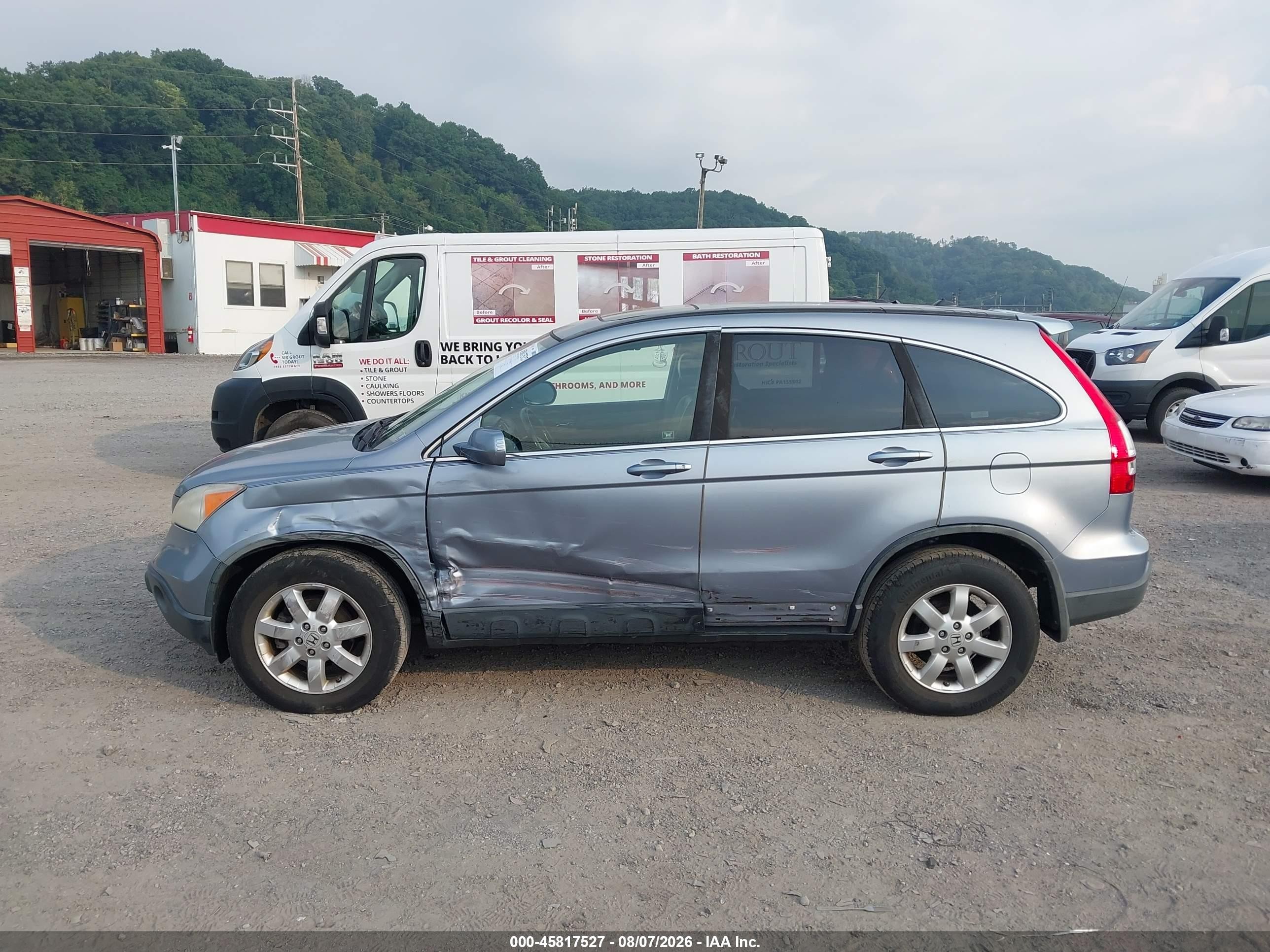 2008 Honda Cr-v Ex-l Light Blue vin: JHLRE38758C015635