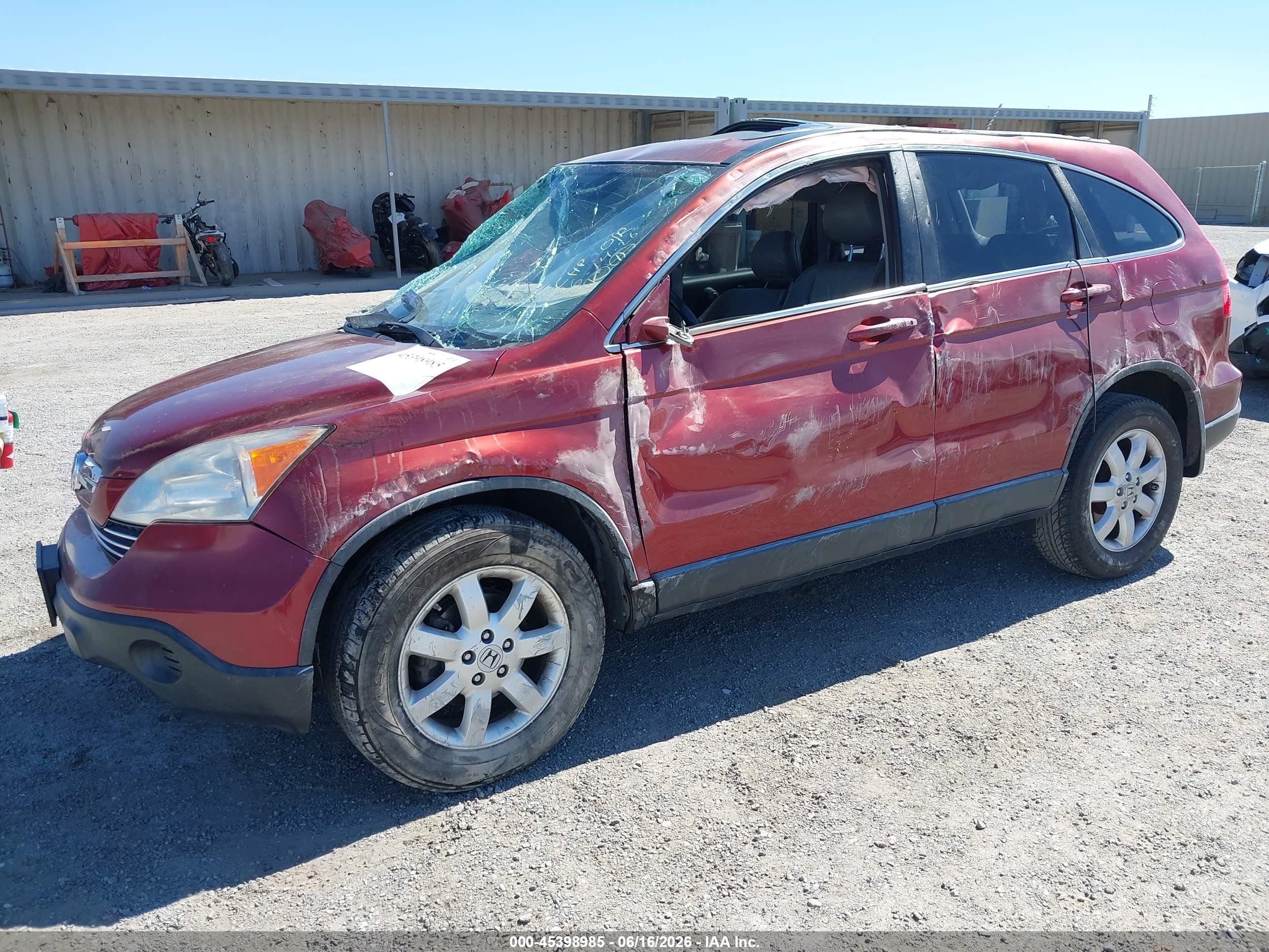 2008 Honda Cr-v Ex-l Бордовый vin: JHLRE38758C017398