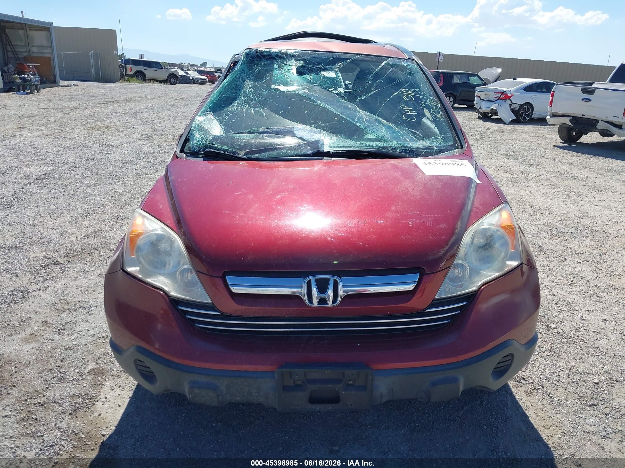 2008 Honda Cr-v Ex-l Бордовый vin: JHLRE38758C017398