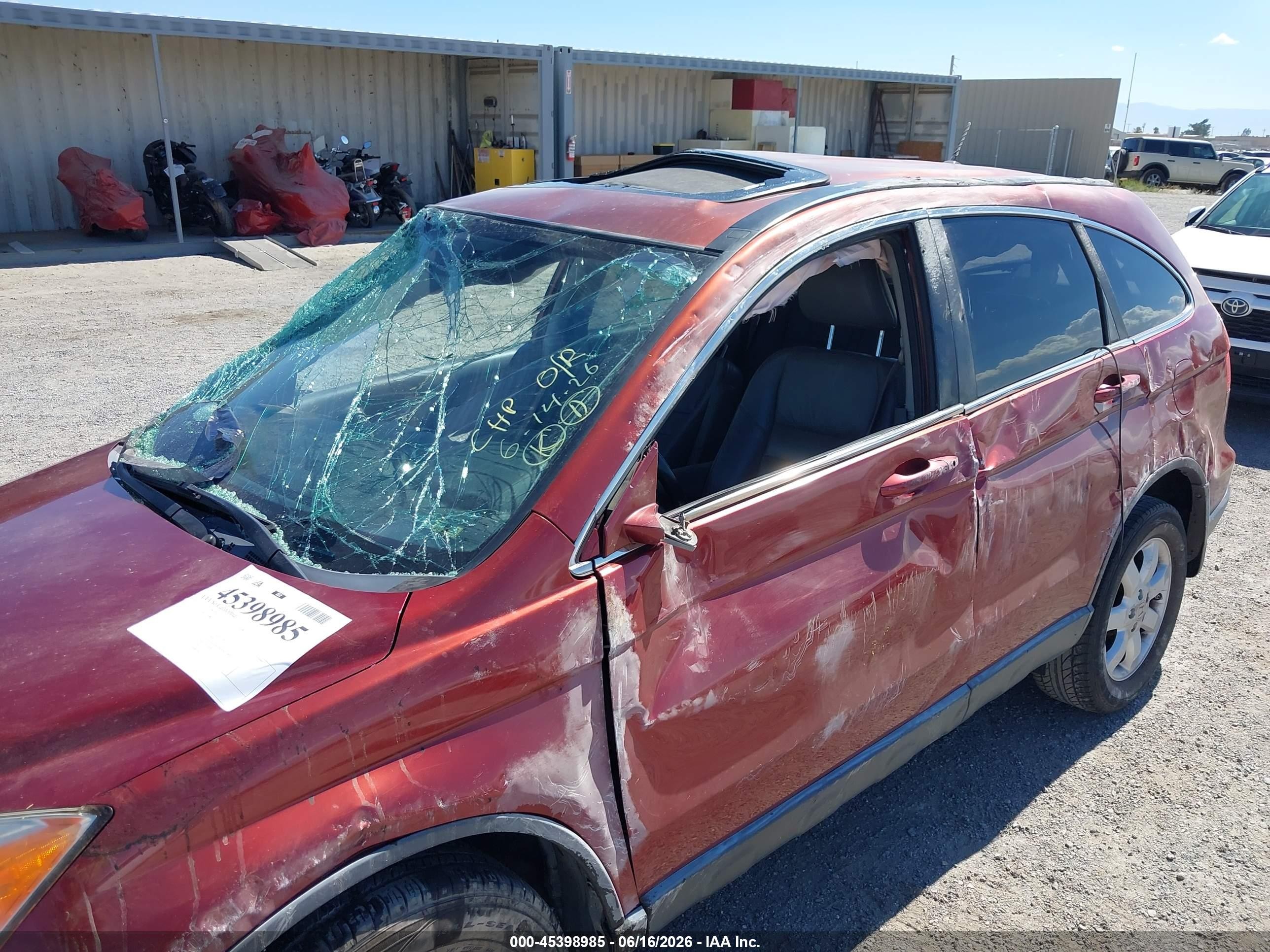 2008 Honda Cr-v Ex-l Бордовый vin: JHLRE38758C017398