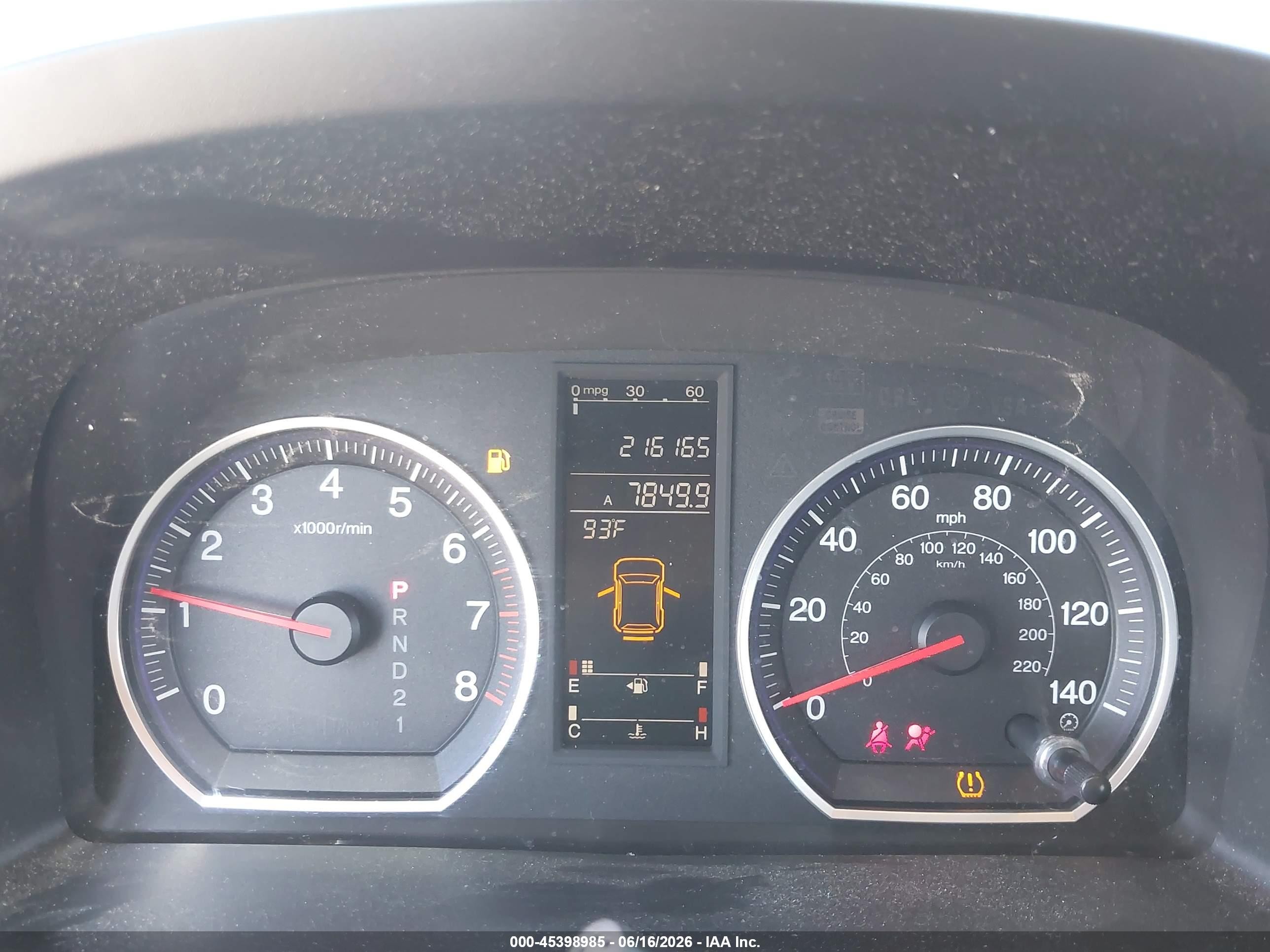 2008 Honda Cr-v Ex-l Бордовый vin: JHLRE38758C017398