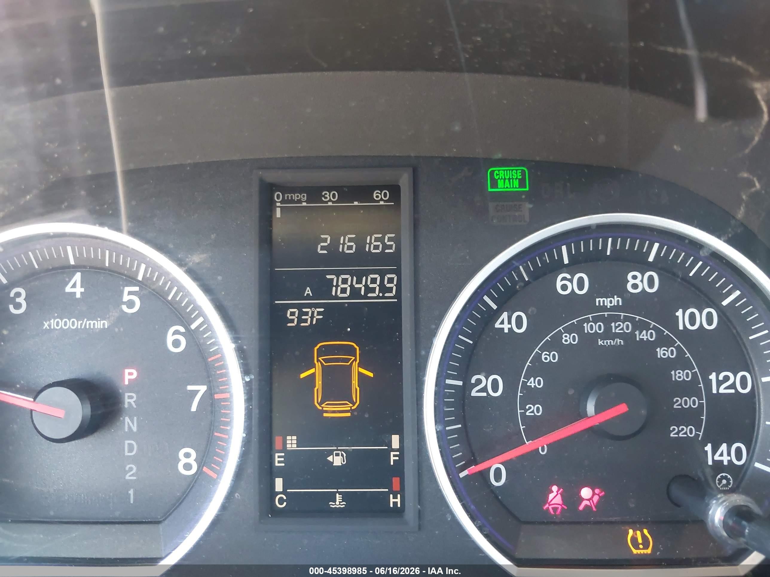 2008 Honda Cr-v Ex-l Бордовый vin: JHLRE38758C017398
