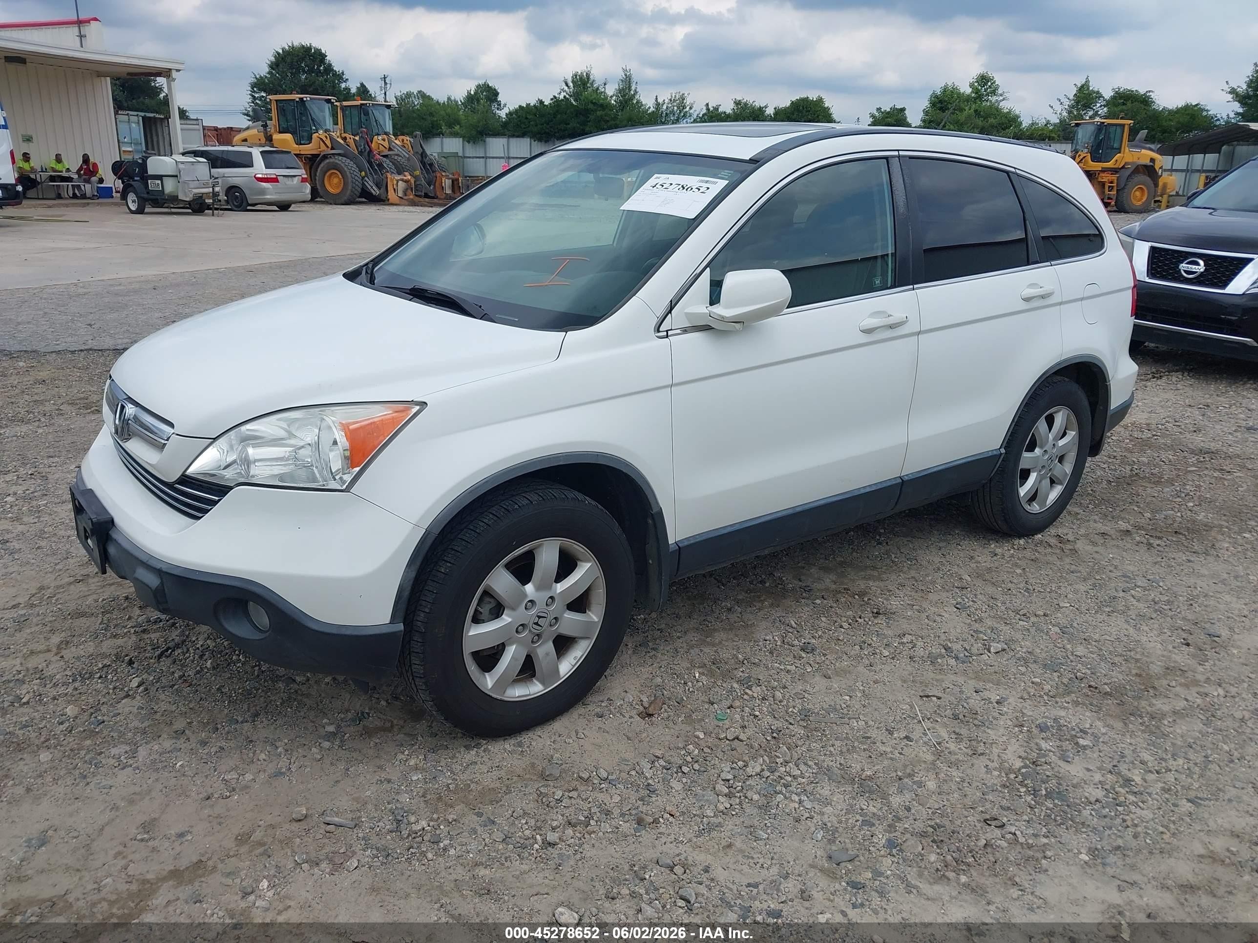 2008 Honda Cr-v Ex-l White vin: JHLRE38758C058341