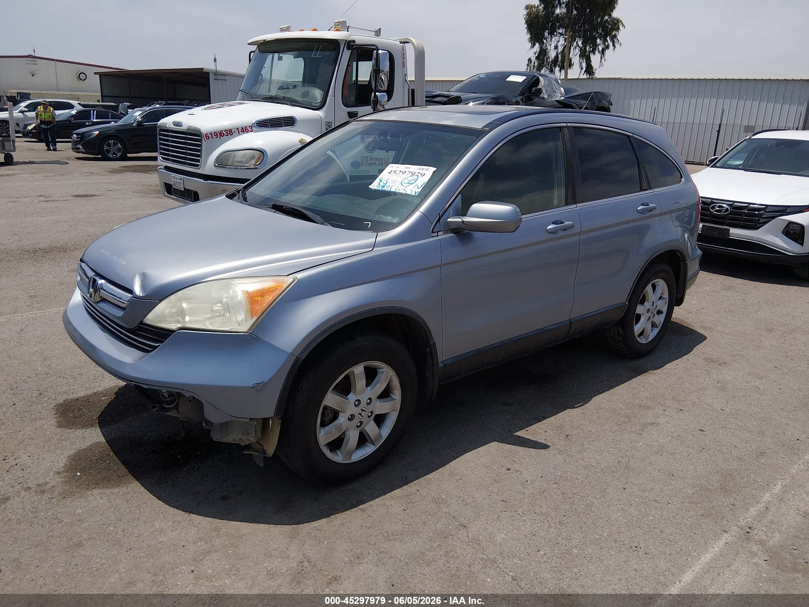 2009 Honda Cr-v Ex-l Light Blue vin: JHLRE38759C003356