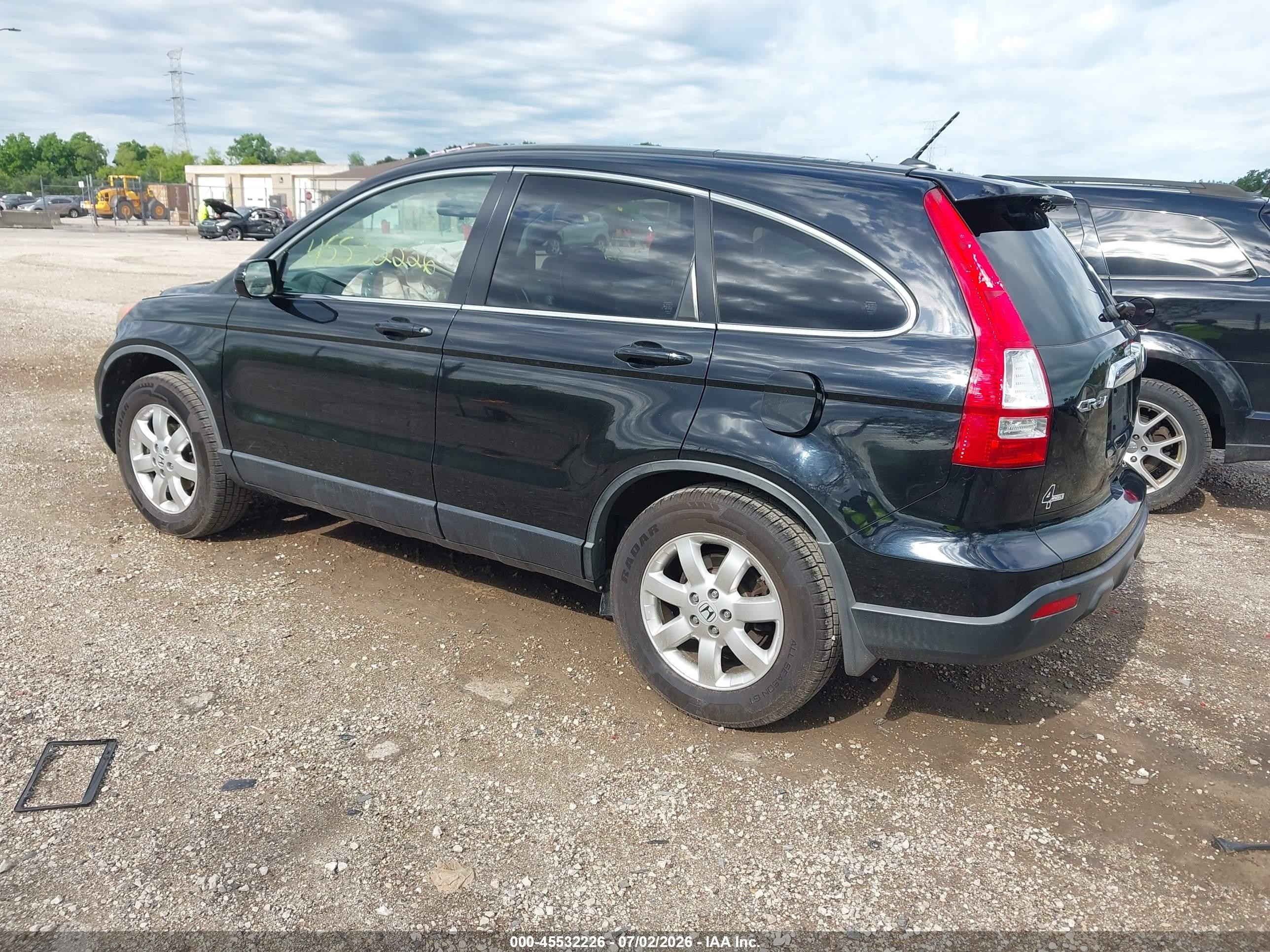 2007 Honda Cr-v Ex-l Black vin: JHLRE38767C028781
