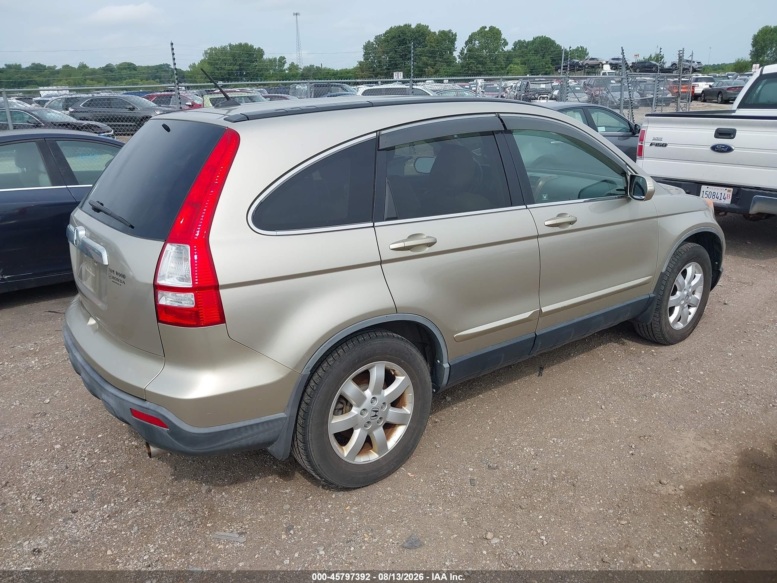 2008 Honda Cr-v Ex-l Gold vin: JHLRE38768C020634