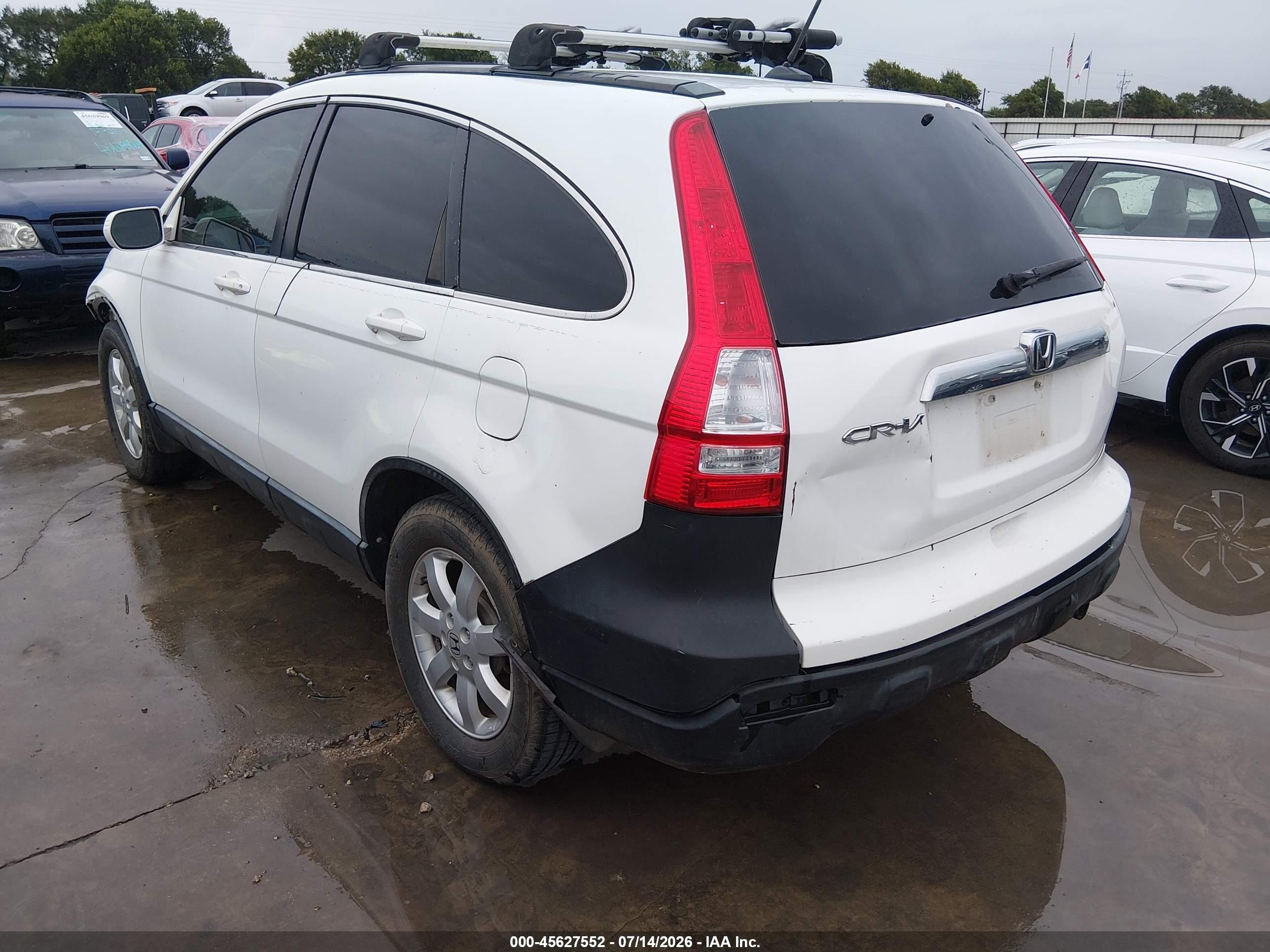 2008 Honda Cr-v Ex-l White vin: JHLRE38768C050720