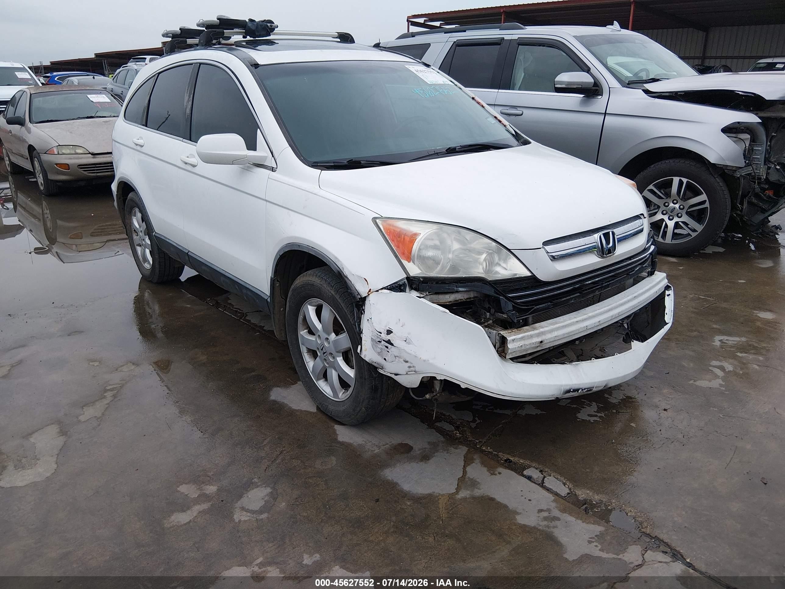 2008 Honda Cr-v Ex-l White vin: JHLRE38768C050720