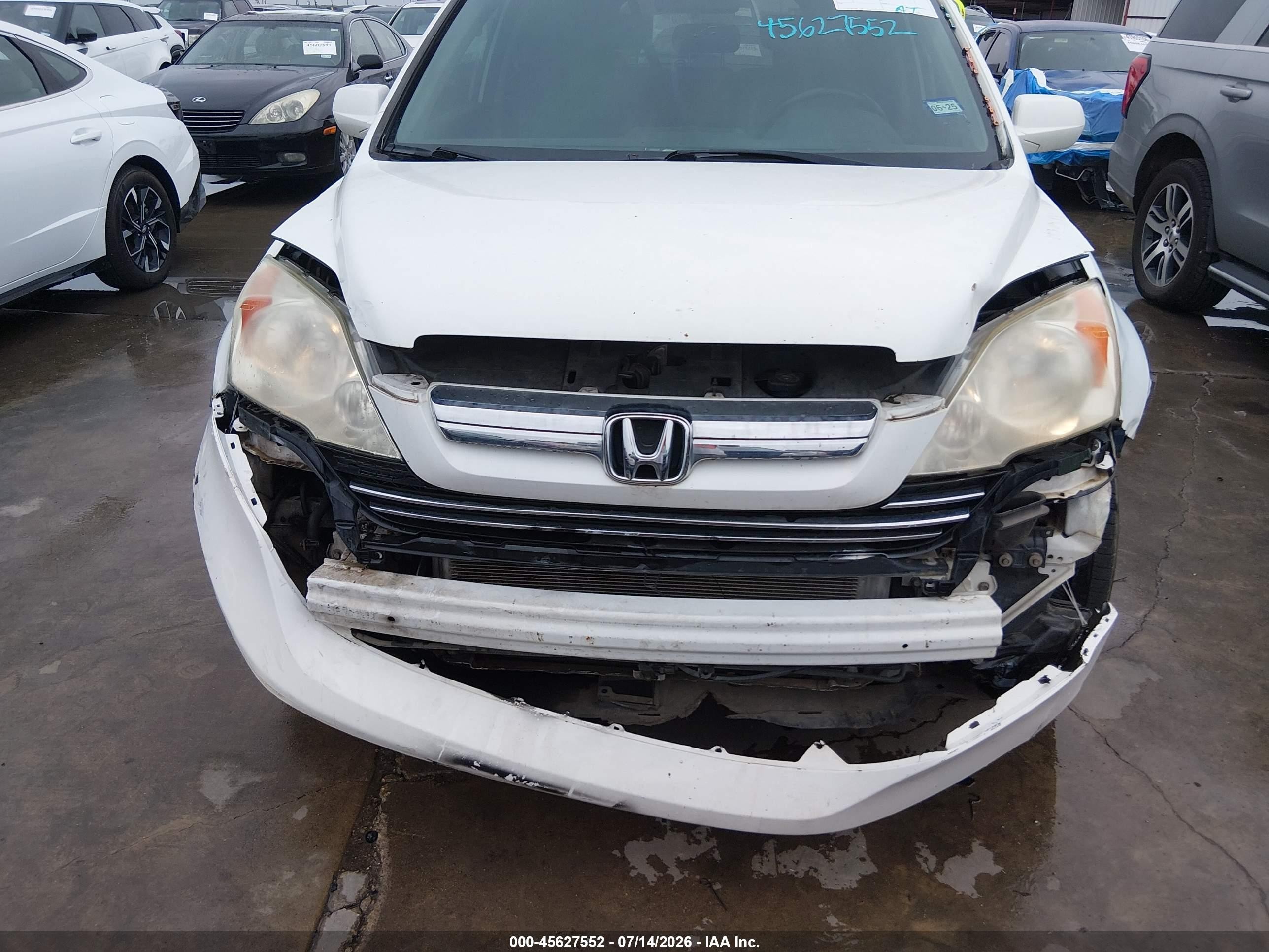 2008 Honda Cr-v Ex-l White vin: JHLRE38768C050720