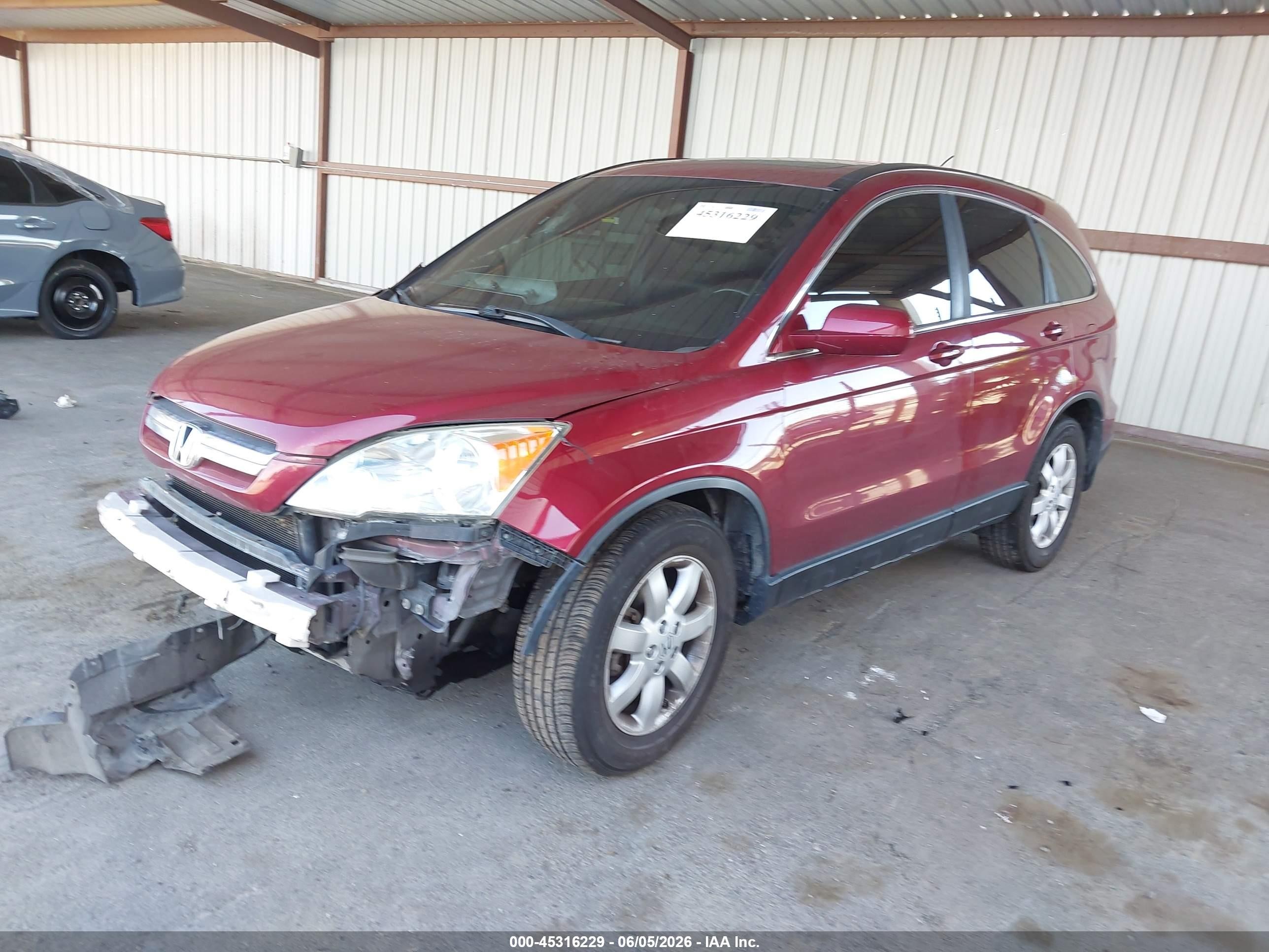 2008 Honda Cr-v Ex-l Burgundy vin: JHLRE38768C057487