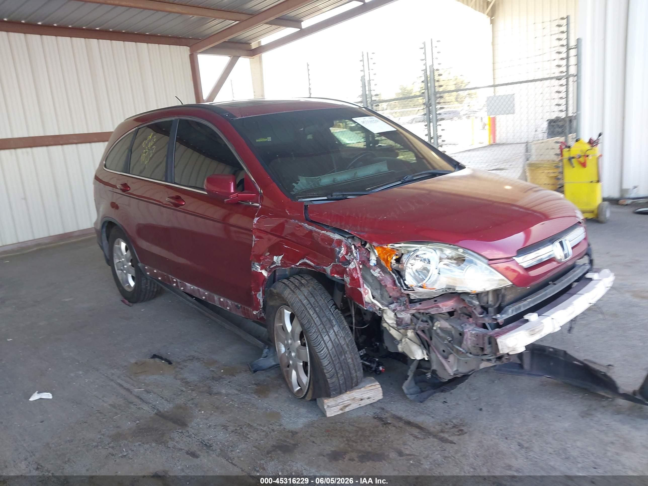 2008 Honda Cr-v Ex-l Burgundy vin: JHLRE38768C057487