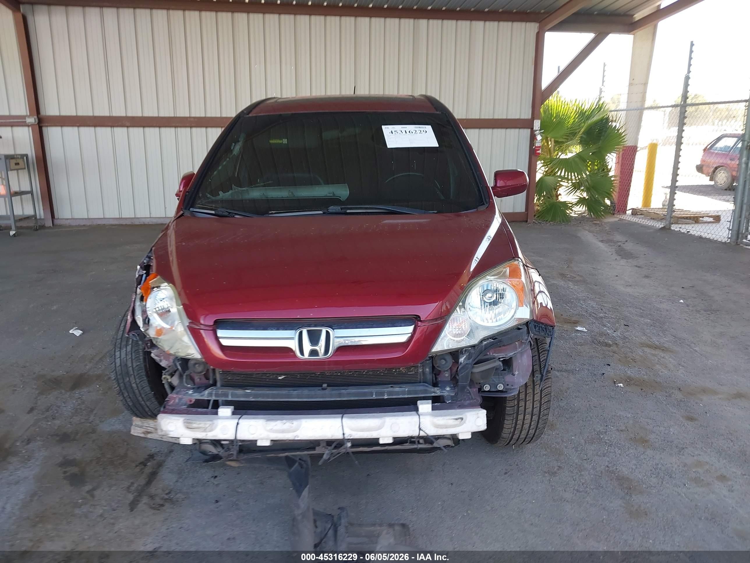 2008 Honda Cr-v Ex-l Burgundy vin: JHLRE38768C057487