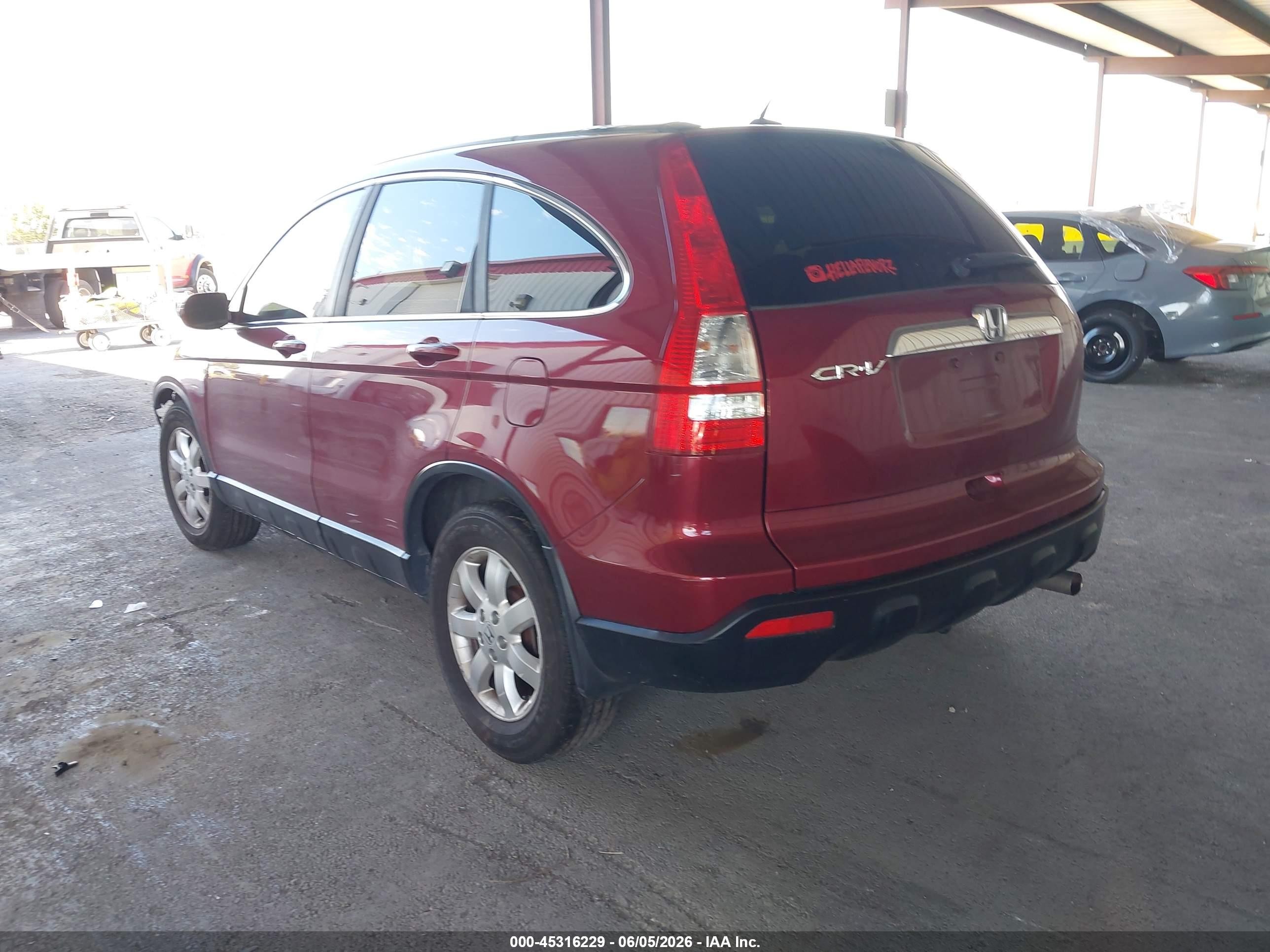 2008 Honda Cr-v Ex-l Burgundy vin: JHLRE38768C057487