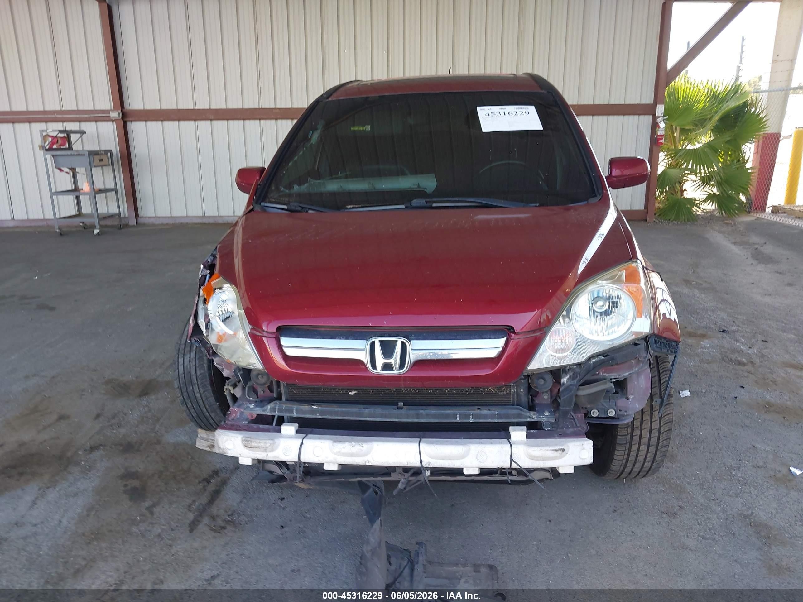 2008 Honda Cr-v Ex-l Burgundy vin: JHLRE38768C057487