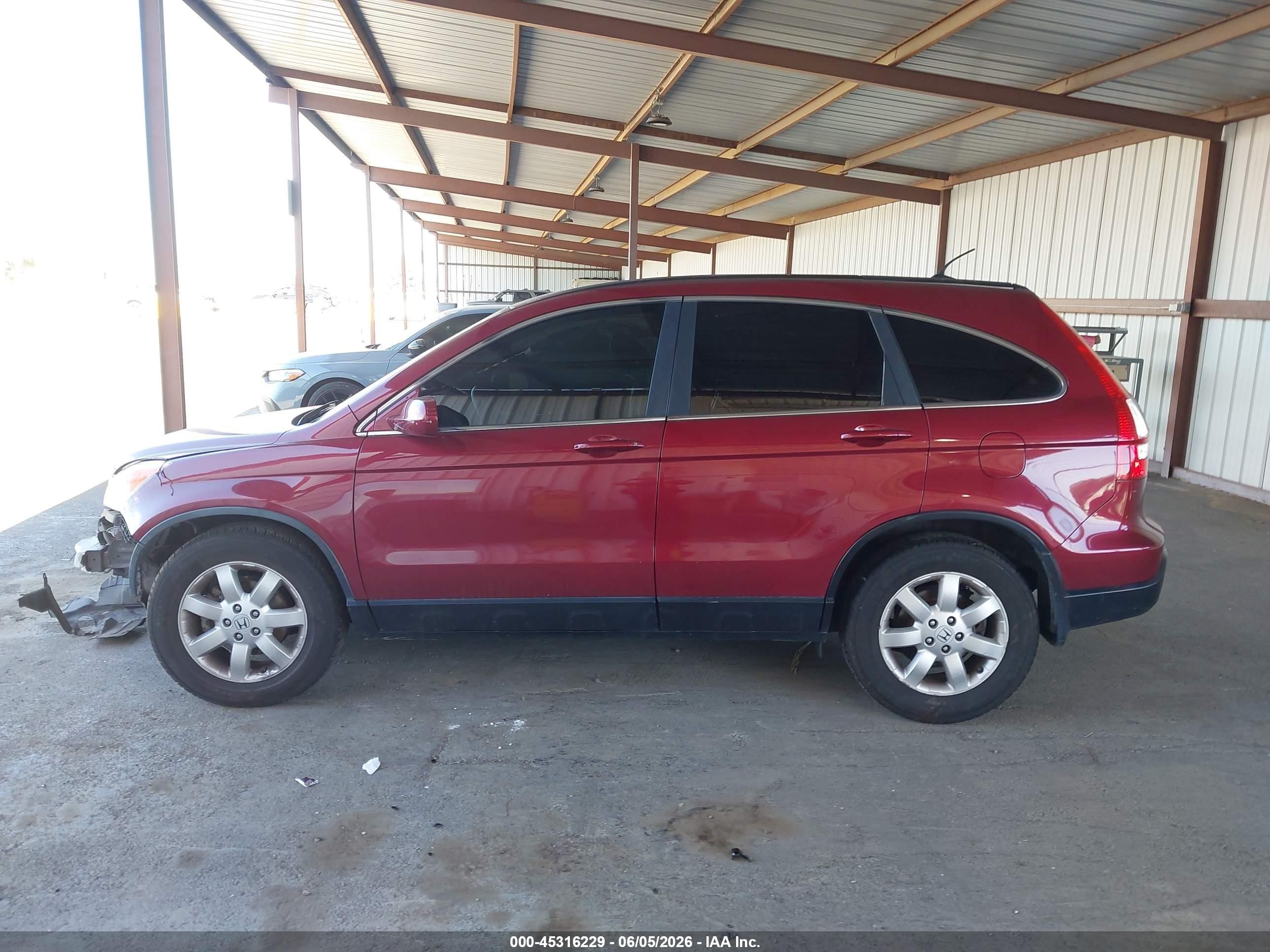 2008 Honda Cr-v Ex-l Burgundy vin: JHLRE38768C057487