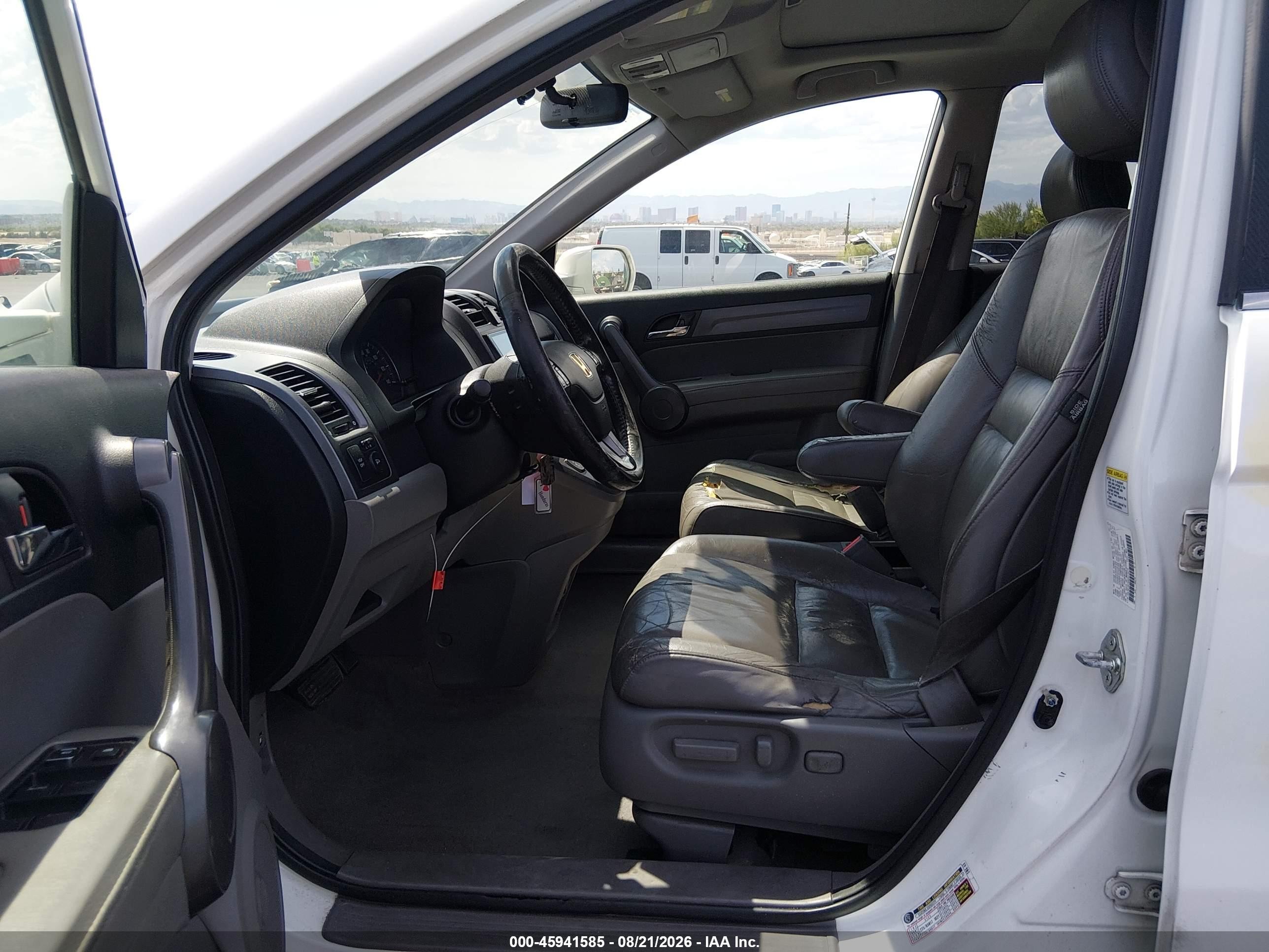 2009 Honda Cr-v Ex-l White vin: JHLRE38769C013474
