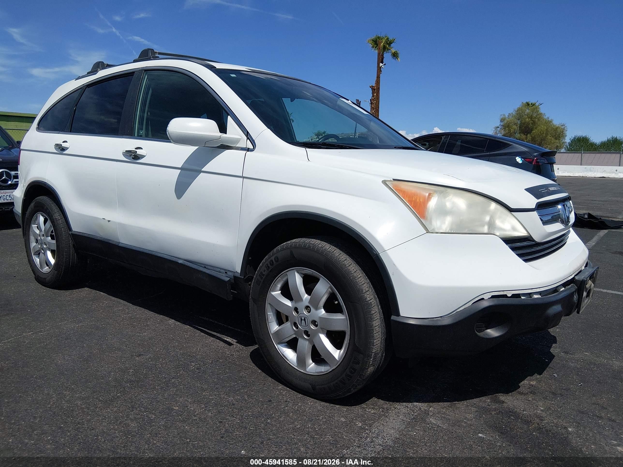 2009 Honda Cr-v Ex-l White vin: JHLRE38769C013474