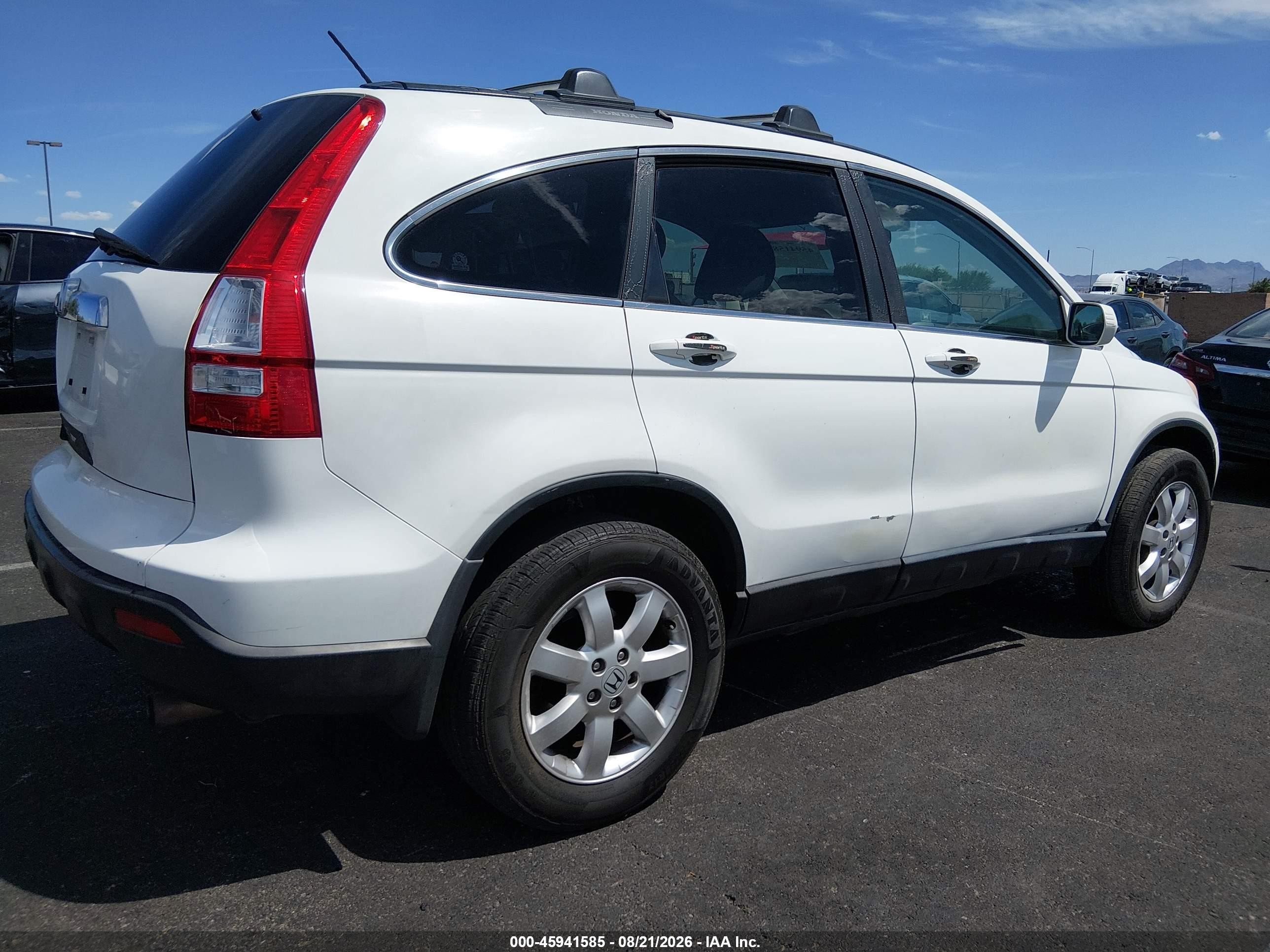 2009 Honda Cr-v Ex-l White vin: JHLRE38769C013474
