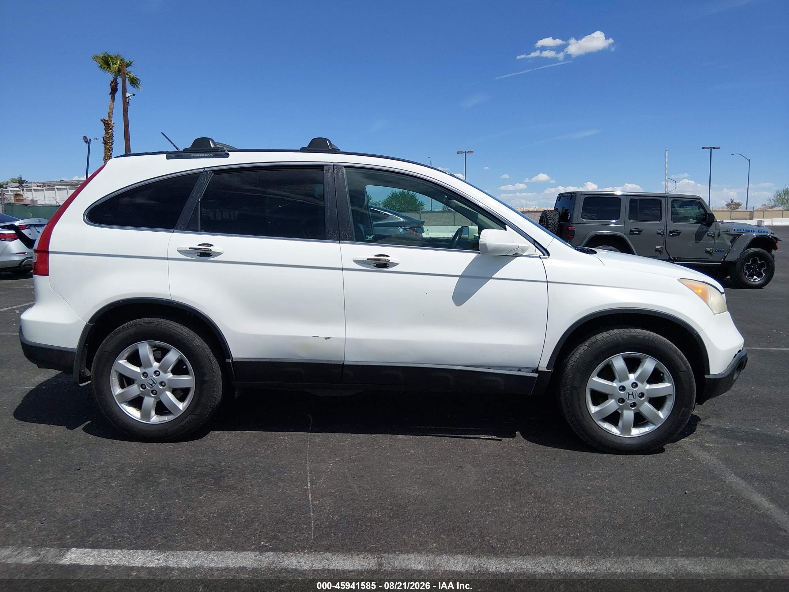 2009 Honda Cr-v Ex-l White vin: JHLRE38769C013474
