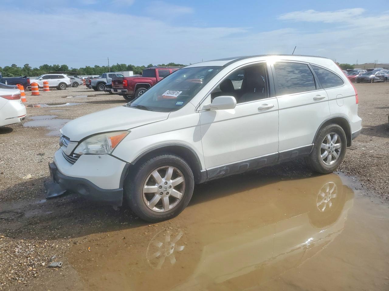 2007 Honda Cr-v Exl White vin: JHLRE38777C055780