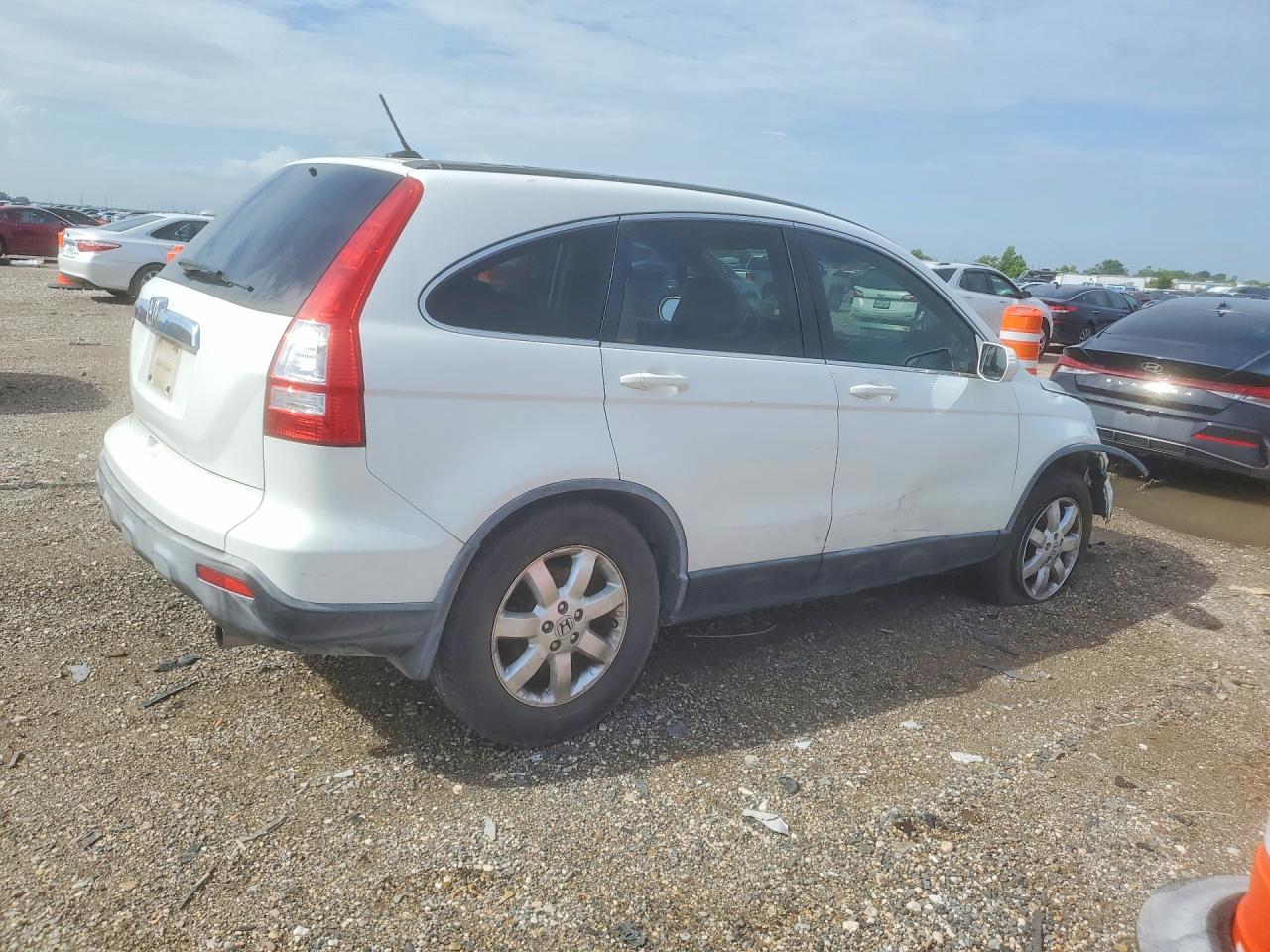 2007 Honda Cr-v Exl White vin: JHLRE38777C055780