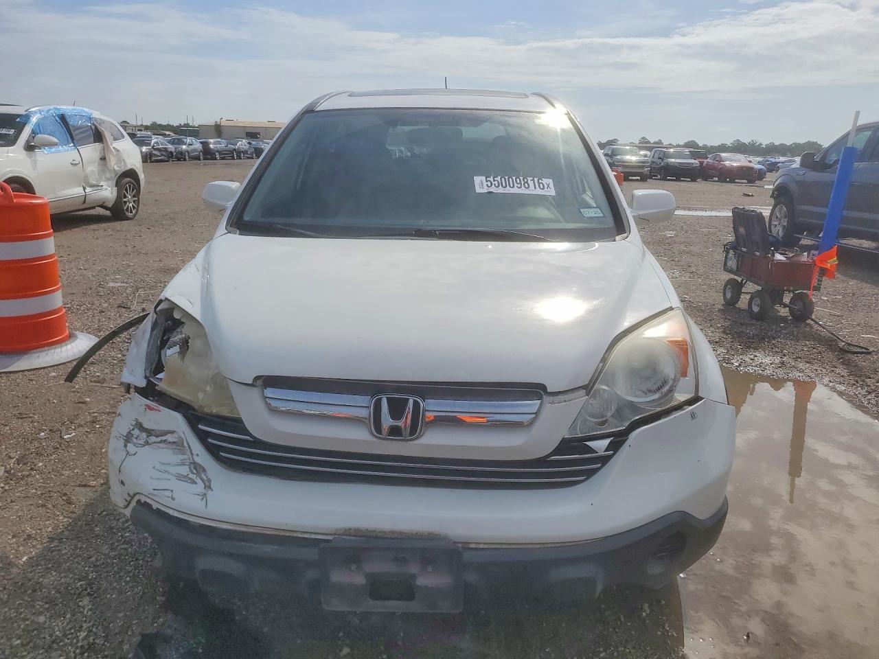 2007 Honda Cr-v Exl White vin: JHLRE38777C055780