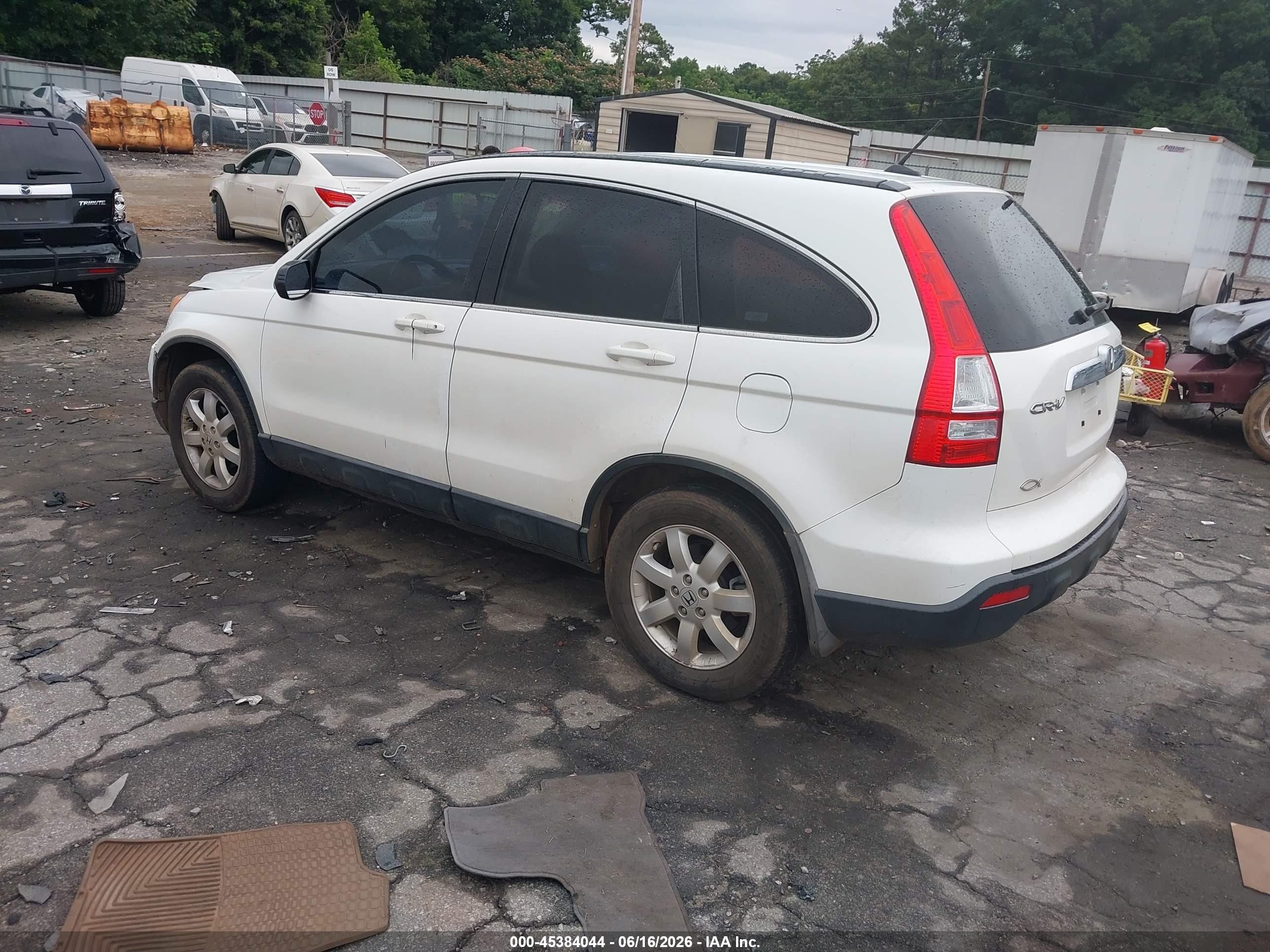 2007 Honda Cr-v Ex-l White vin: JHLRE38777C056394