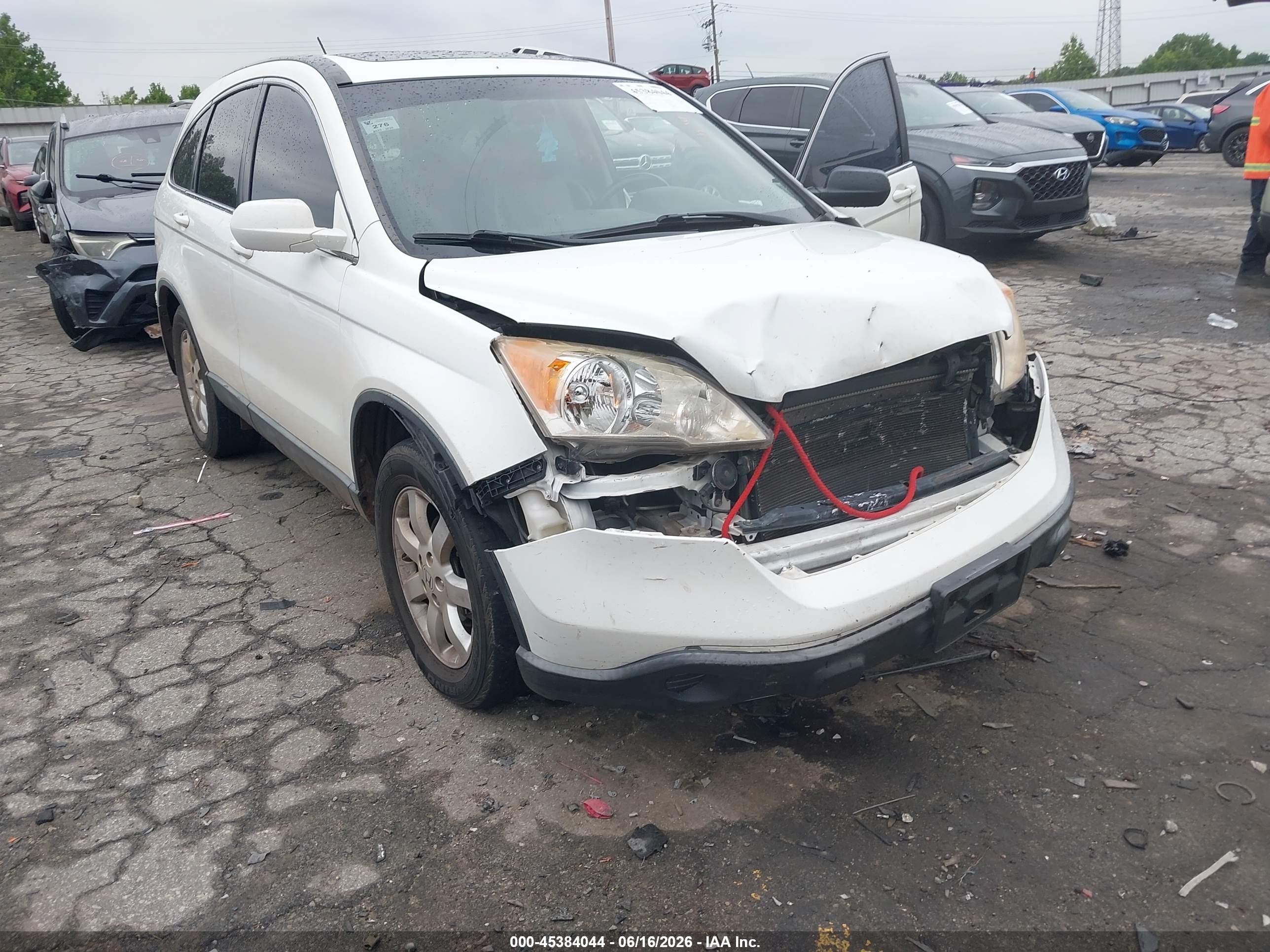 2007 Honda Cr-v Ex-l White vin: JHLRE38777C056394