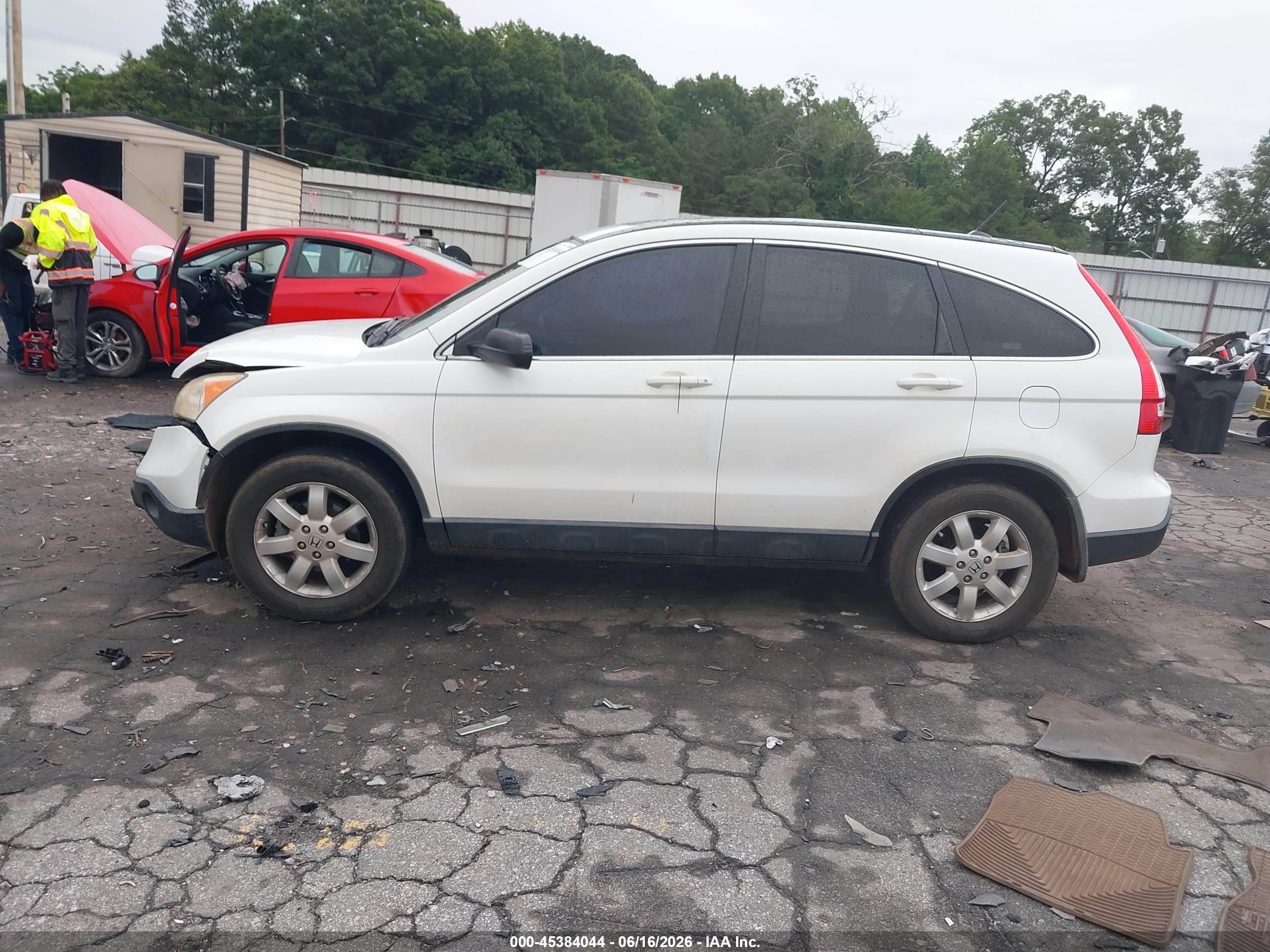 2007 Honda Cr-v Ex-l White vin: JHLRE38777C056394