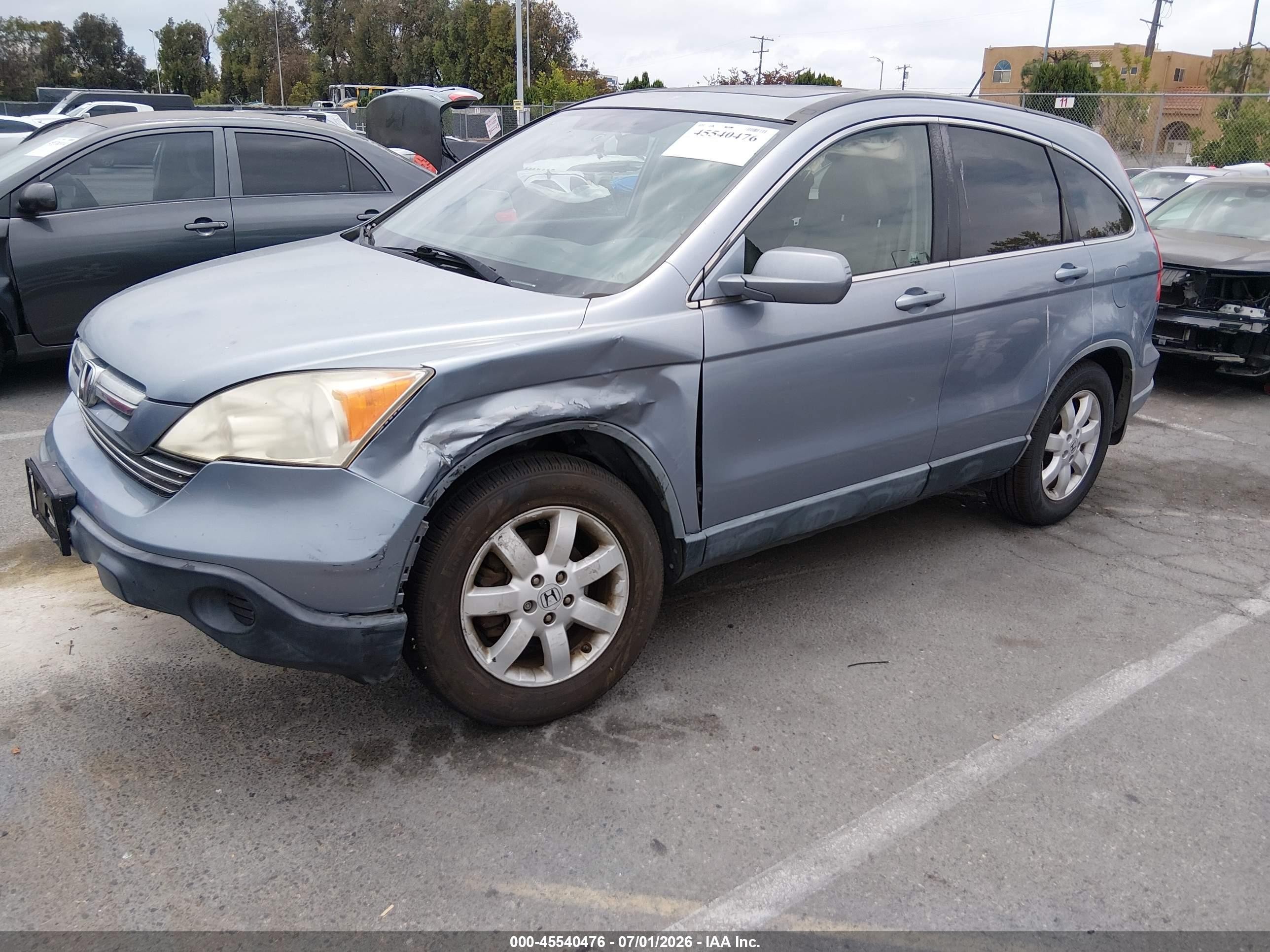 2008 Honda Cr-v Ex-l Light Blue vin: JHLRE38778C039502