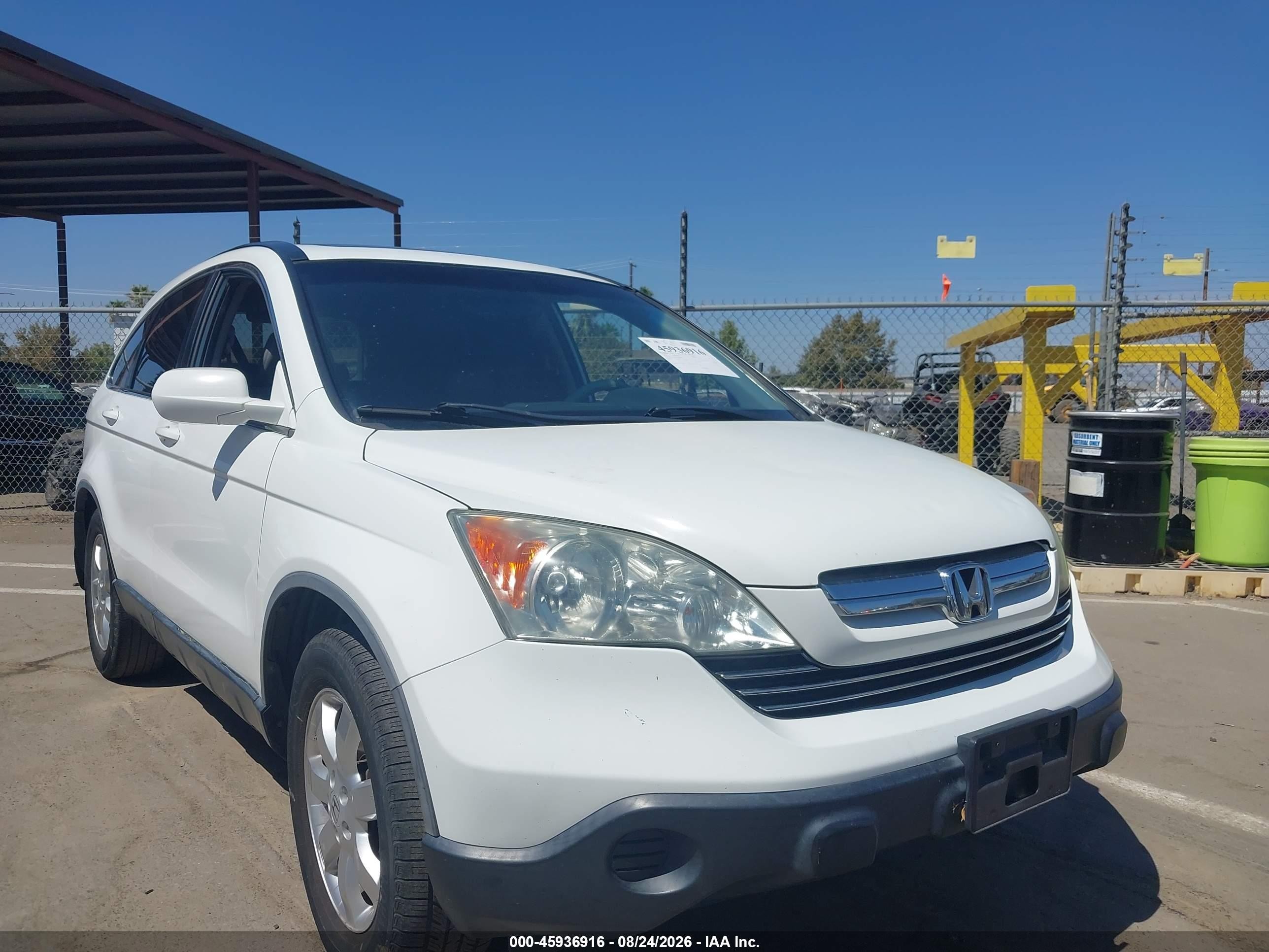 2008 Honda Cr-v Ex-l White vin: JHLRE38778C042884