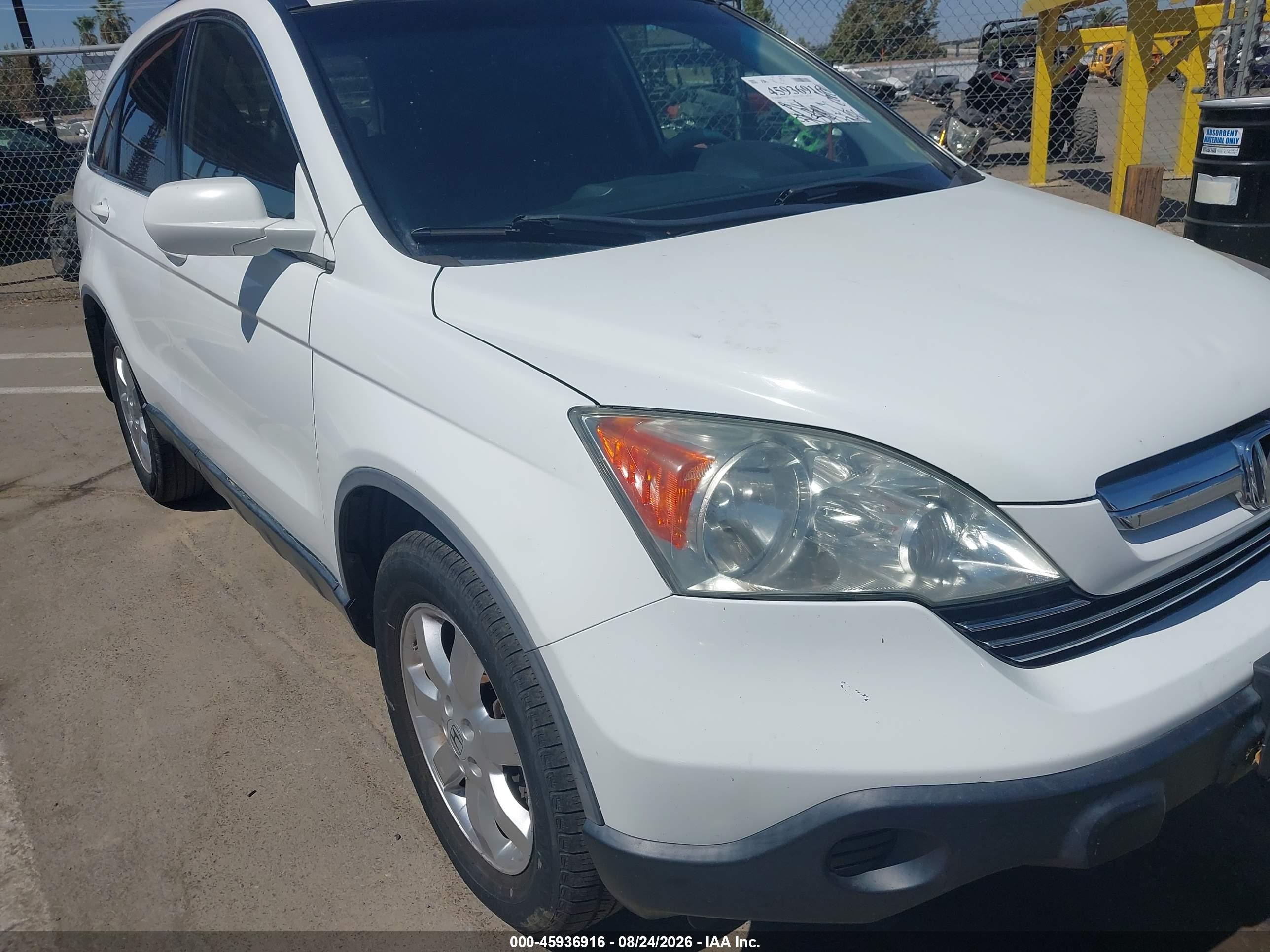 2008 Honda Cr-v Ex-l White vin: JHLRE38778C042884