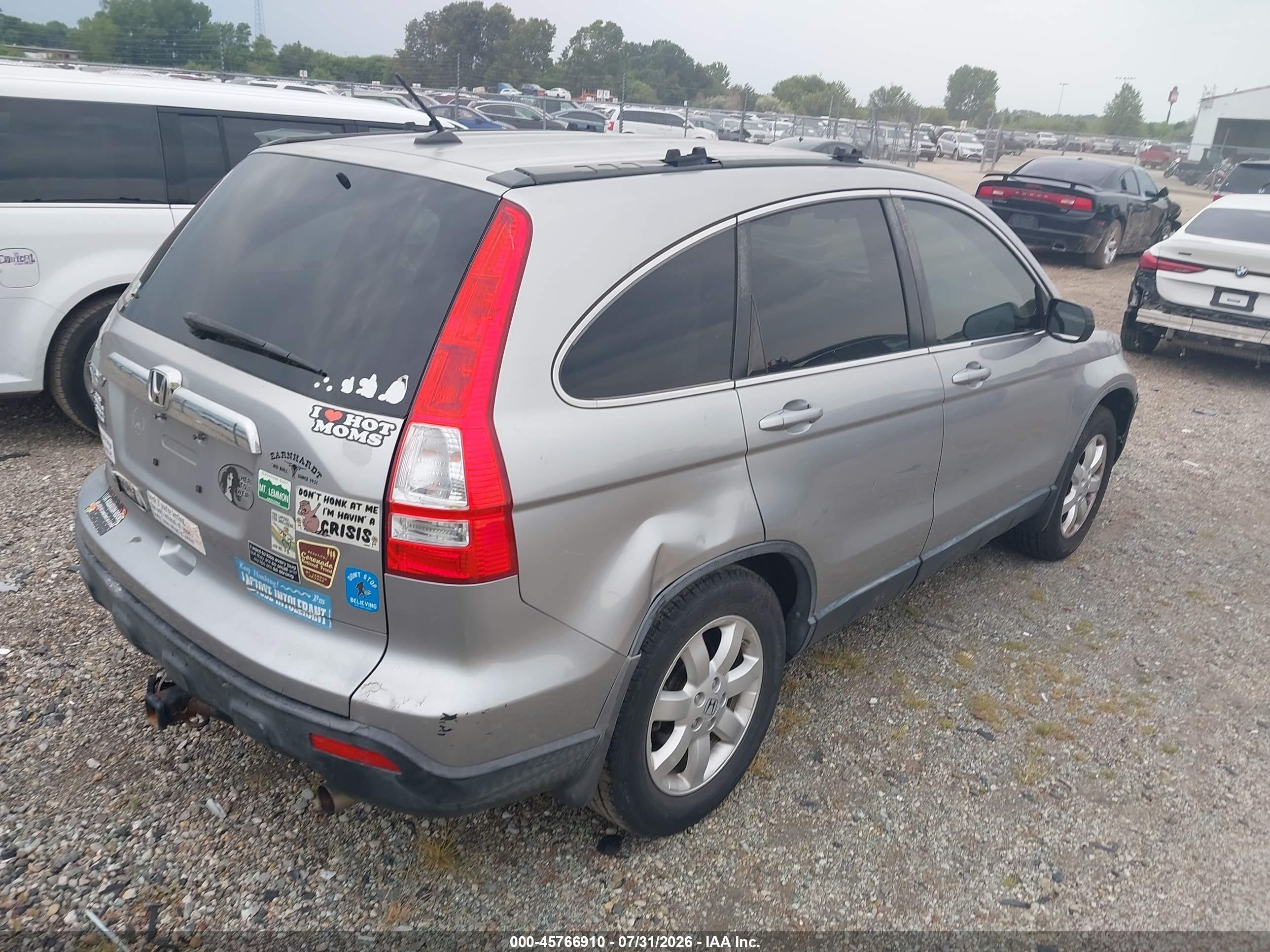 2008 Honda Cr-v Ex-l Silver vin: JHLRE38778C042965